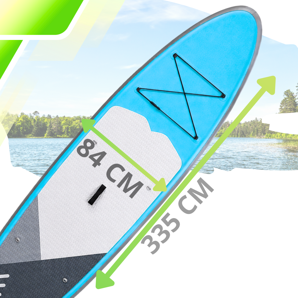 AquaPaddle Cruise Blue Inflatable SUP Board Set, 335x84x15 cm, 180 kg