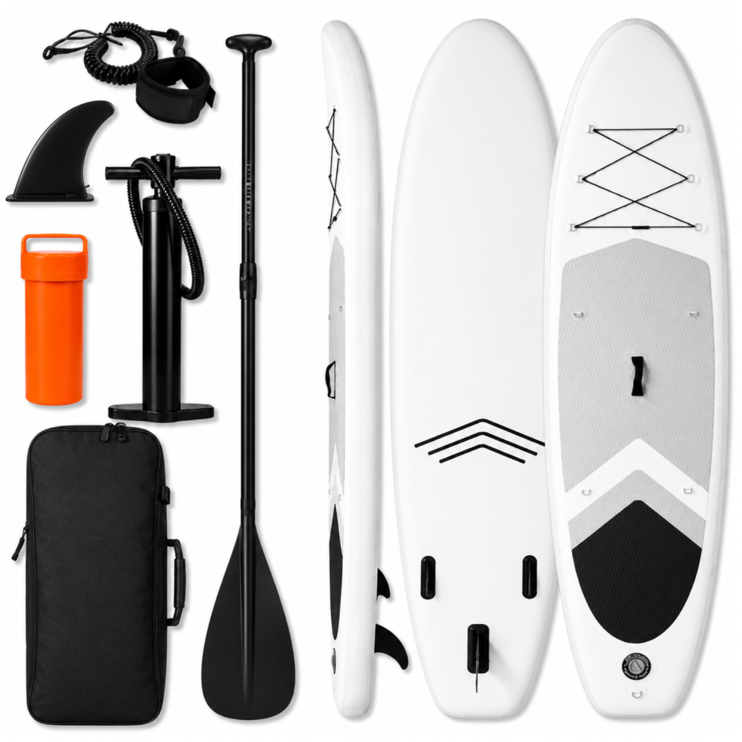 AquaPaddle SUP Board 335x84x15 cm, with Accessories, 180 kg, Cruise Grey White