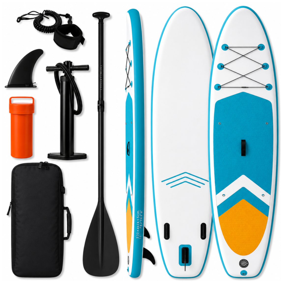 AquaPaddle Cruise SUP Board, 335x84x15 cm, 180 kg, Orange/Green