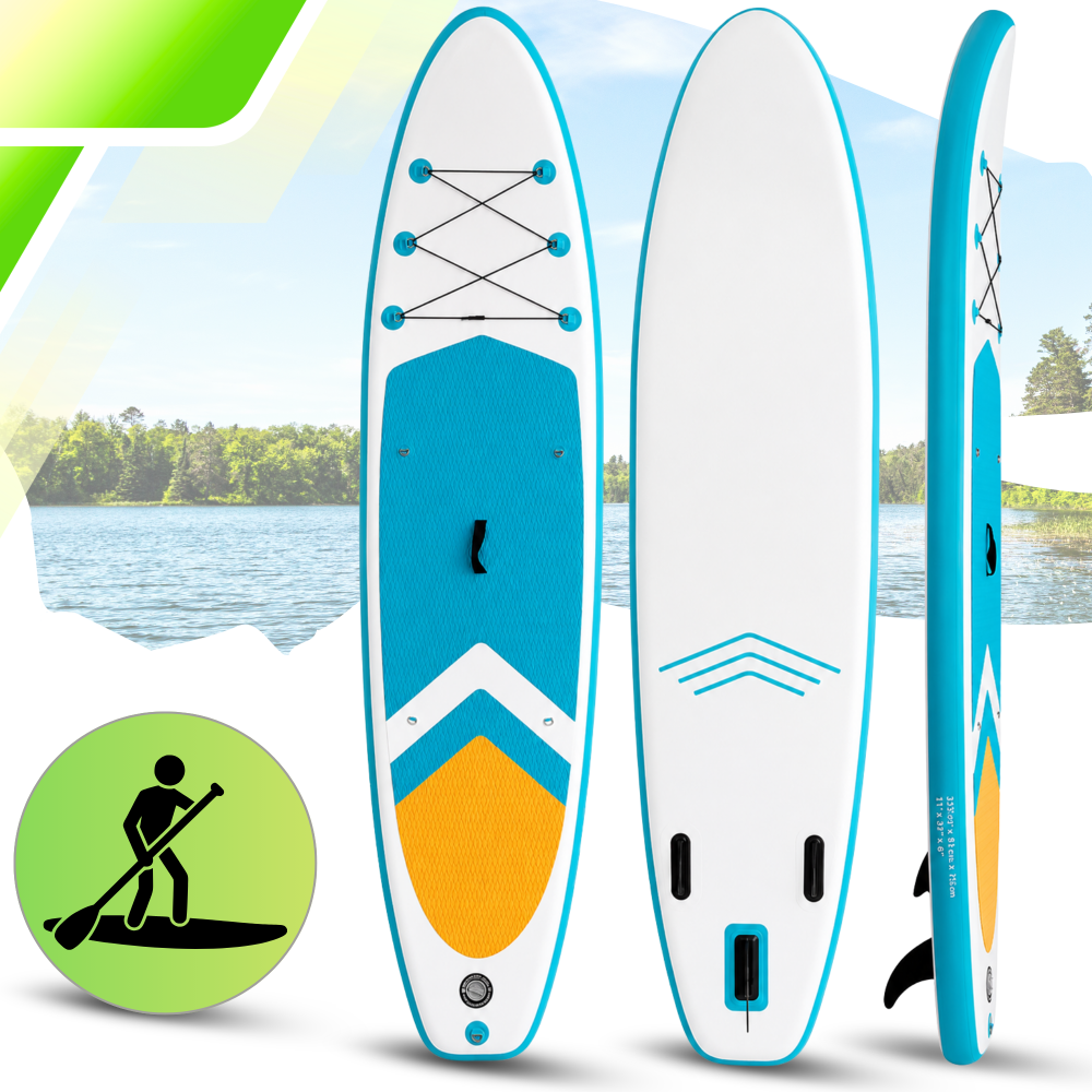 AquaPaddle Cruise SUP Board, 335x84x15 cm, 180 kg, Orange/Green