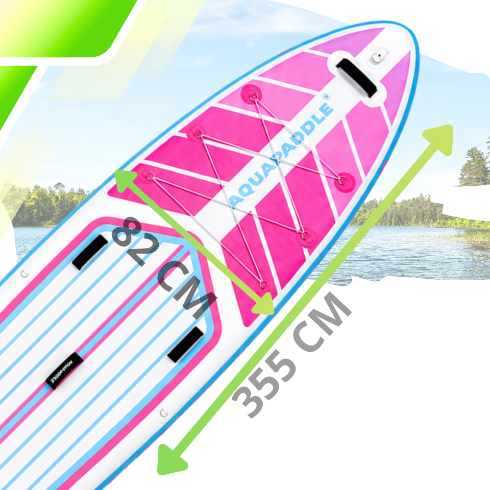 AquaPaddle SUP Board 355x82x15 cm, Navigator Pink, with Accessories