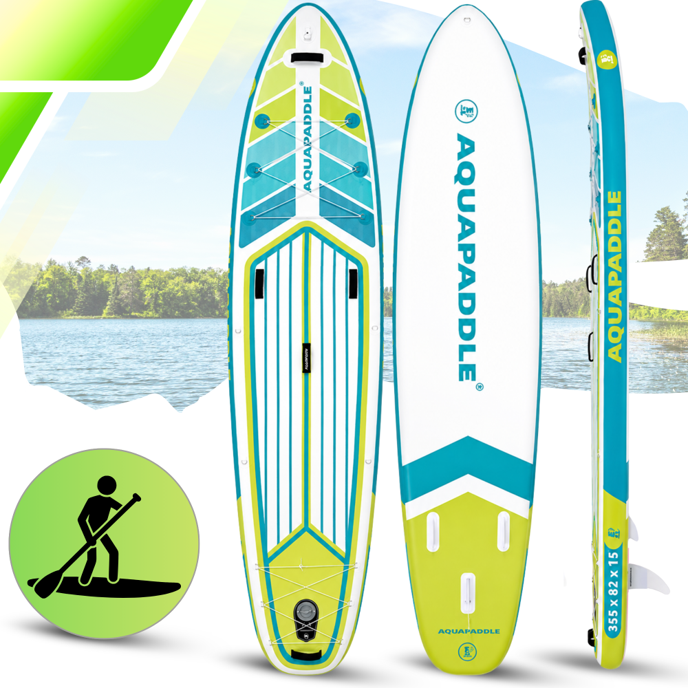 AquaPaddle Navigator Green SUP Board, 355x82x15 cm, 200 kg