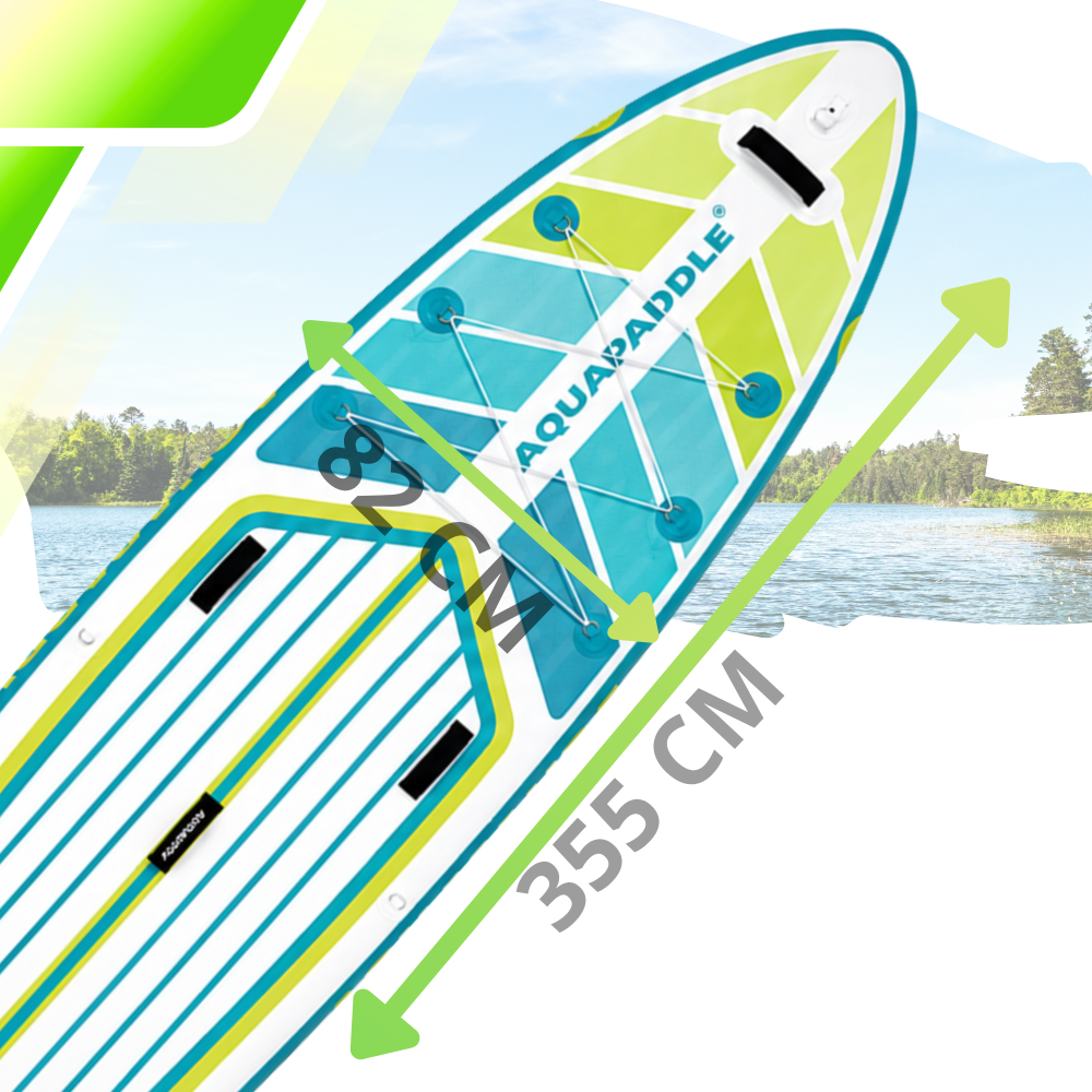AquaPaddle Navigator Green SUP Board, 355x82x15 cm, 200 kg