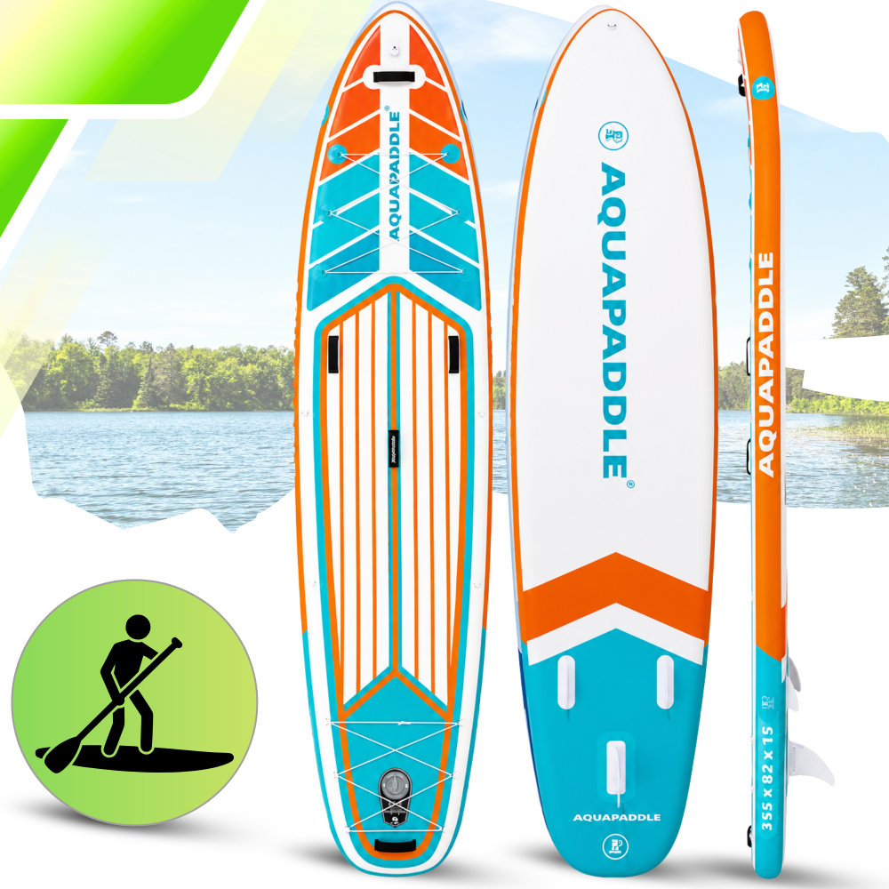 AquaPaddle Navigator Orange Green SUP Board, 355x82x15 cm, 200 kg
