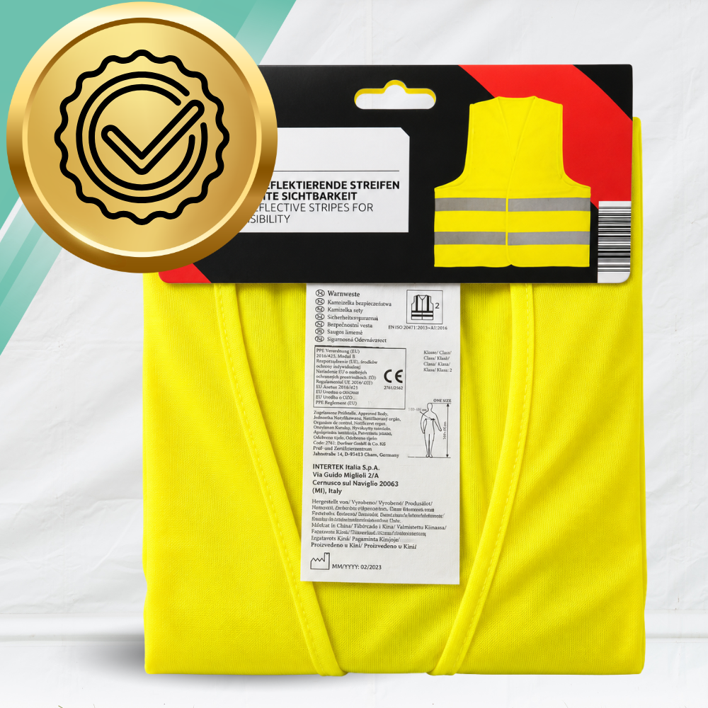 Reflective Warning Vest Class 2 Visibility Yellow One Size