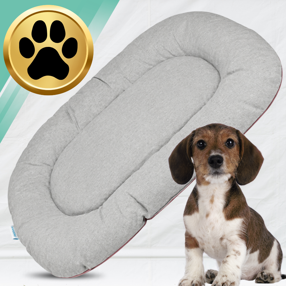 Love Story Reversible Dog and Cat Bed 60 x 46 x 8 cm, Pink / Grey