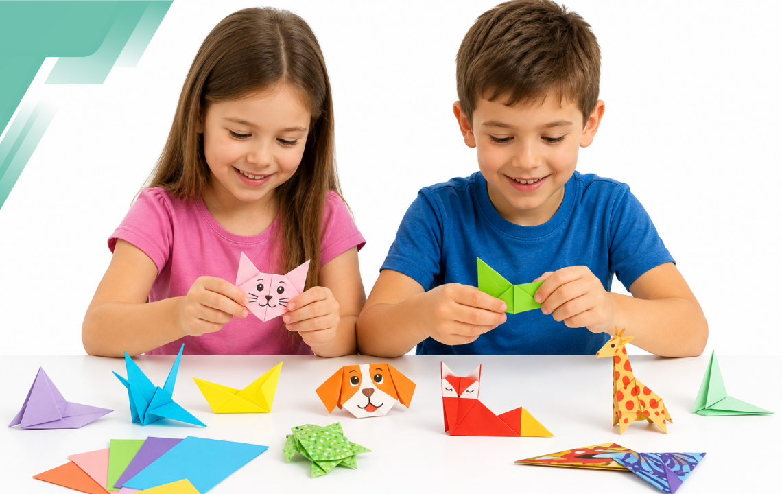 Kids Origami Set, 54 Sheets, 27 Animals with Instruction Booklet