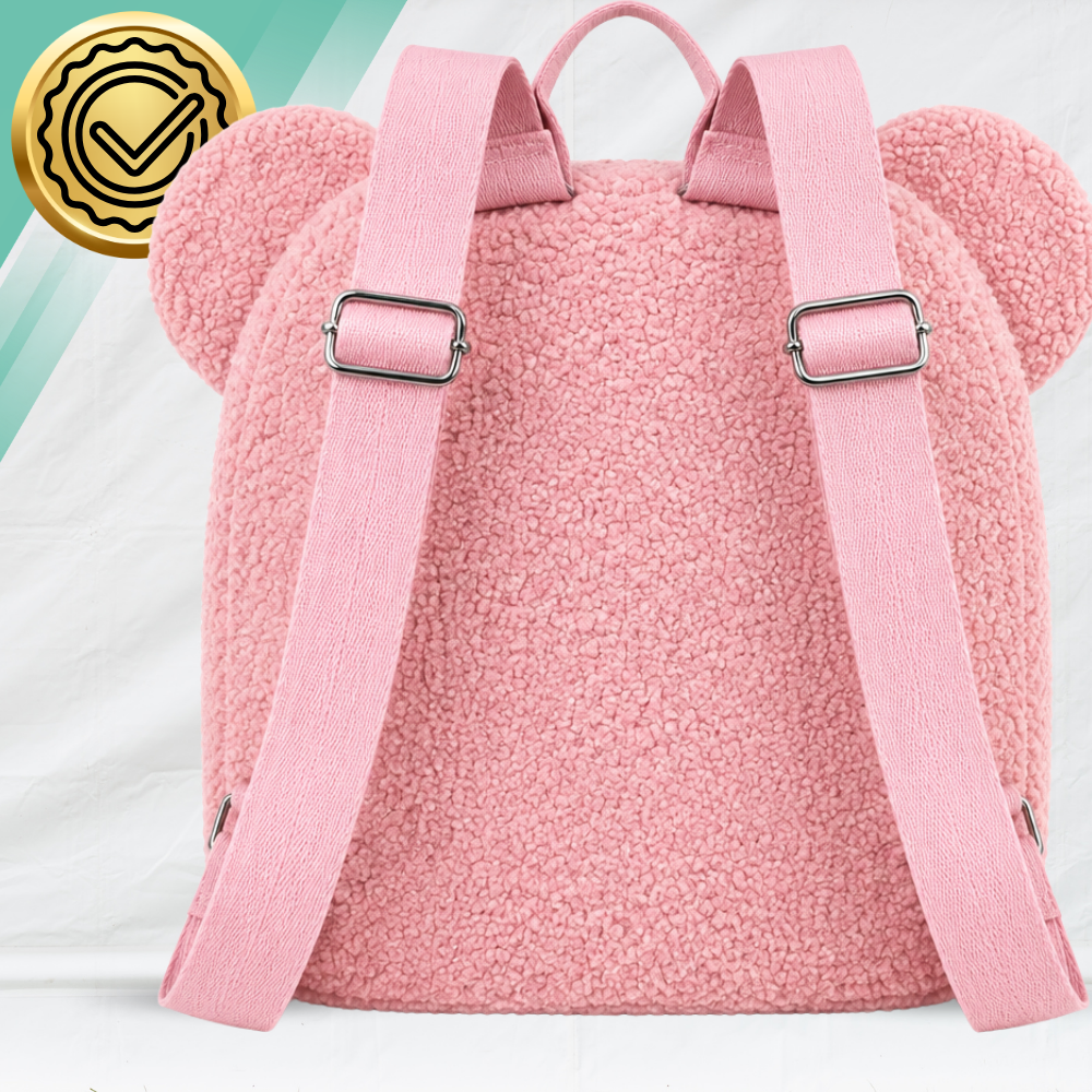 Kids Preschool Backpack Teddy Bear Lightweight Travel Bag, 25 x 9 x 30 cm, Pink