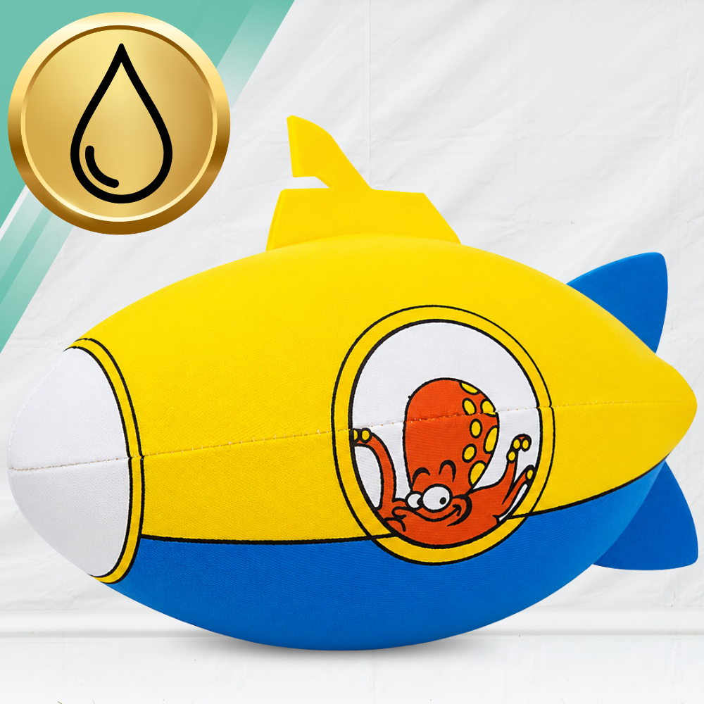 Neoprene Water Ball Waimea Animal Submarine Blue, 18 cm, Yellow/Blue