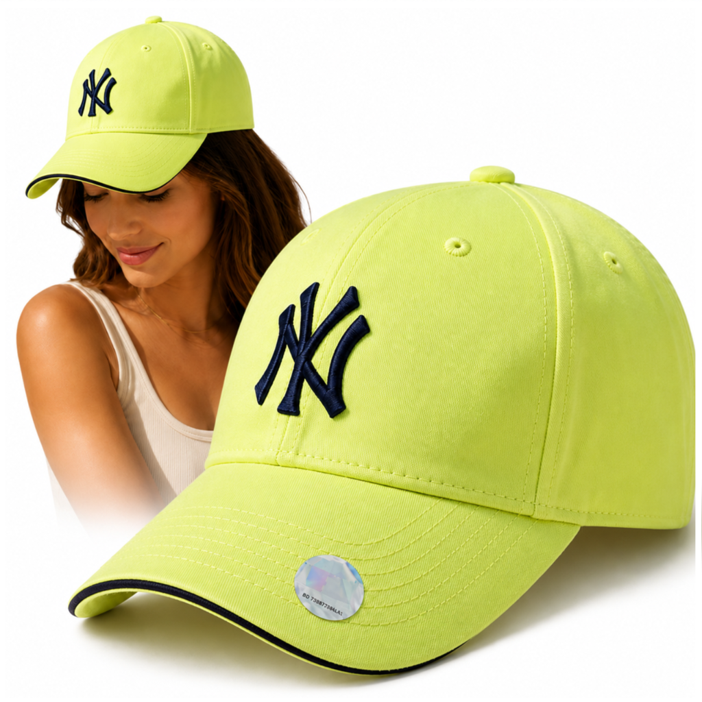 New York Yankees MLB Stretch Fit Cotton Baseball Cap, Yellow