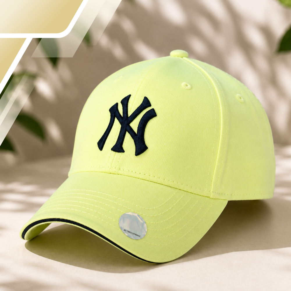 New York Yankees MLB Stretch Fit Cotton Baseball Cap, Yellow