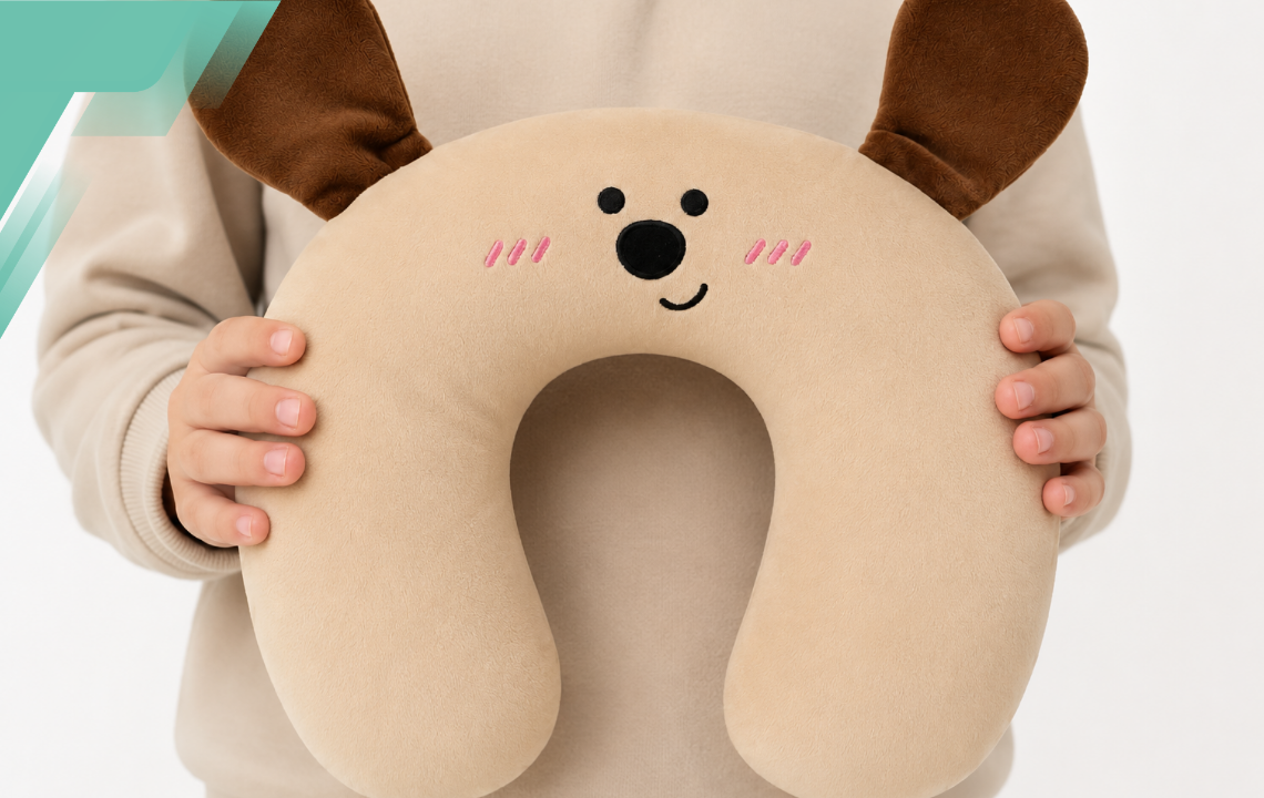 Kids Travel Neck Pillow U-Shaped Pillow Dog