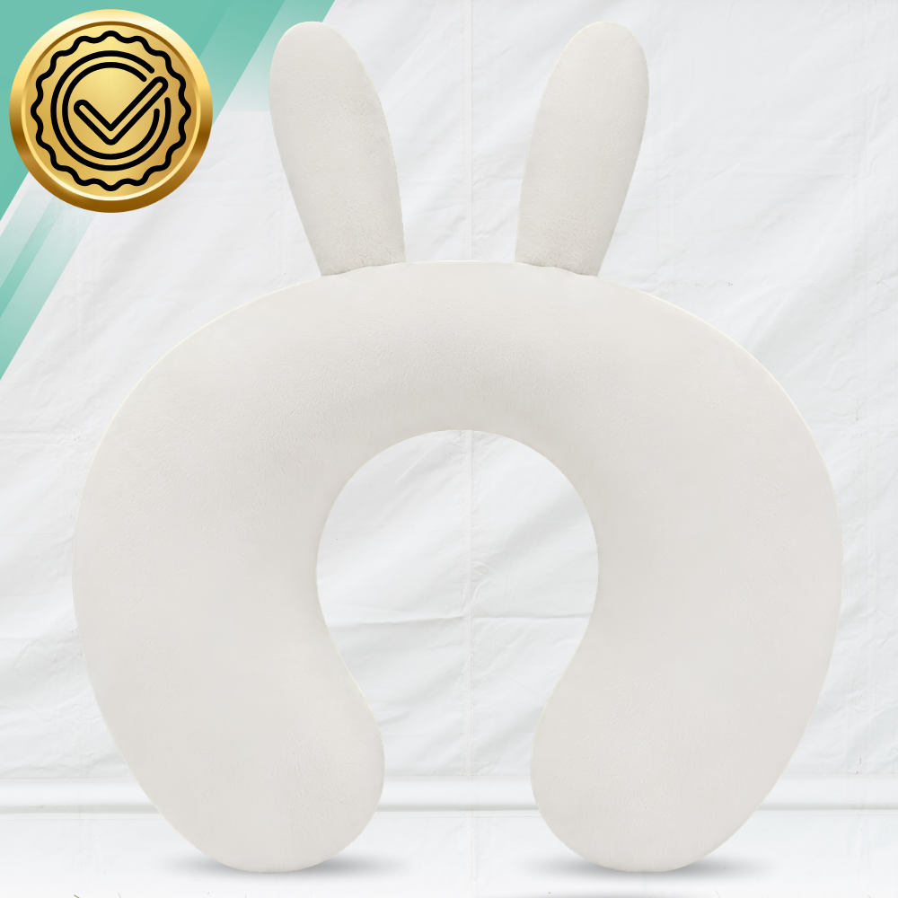 Kids Travel Neck Pillow U-Shaped, White Rabbit, 33 x 25 x 6 cm