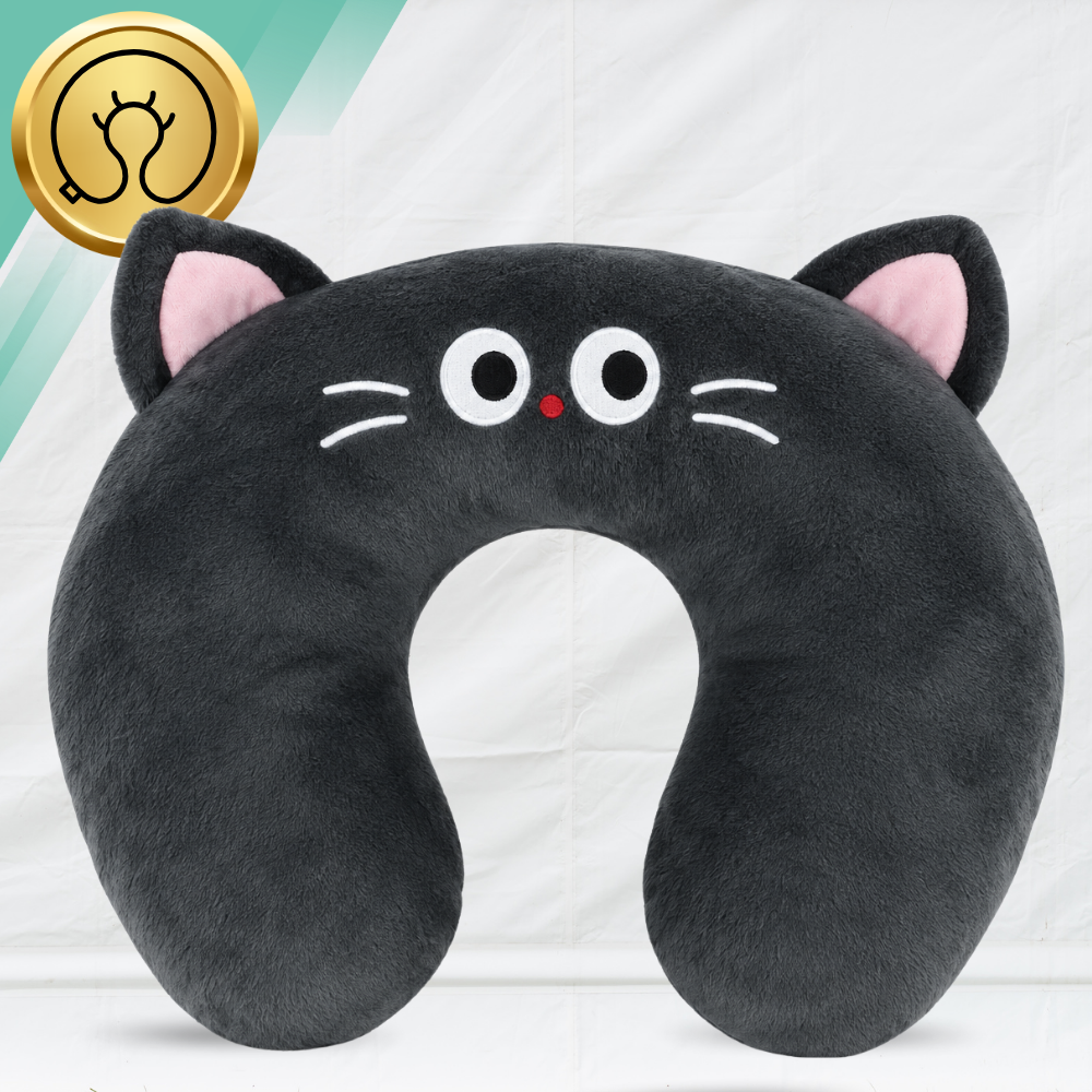Children\'s Travel Neck Pillow U-Shape Cat, 33 × 25 × 6 cm