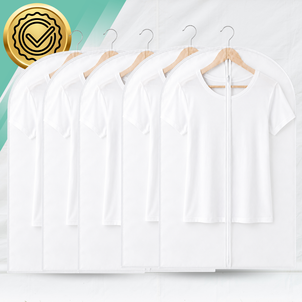 Garment Covers with Zipper, 5 Pack, 100 x 60 cm