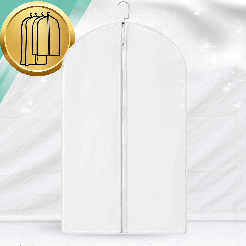 Garment Covers for Wardrobe with Zipper 140 x 60 cm, 5 Pack
