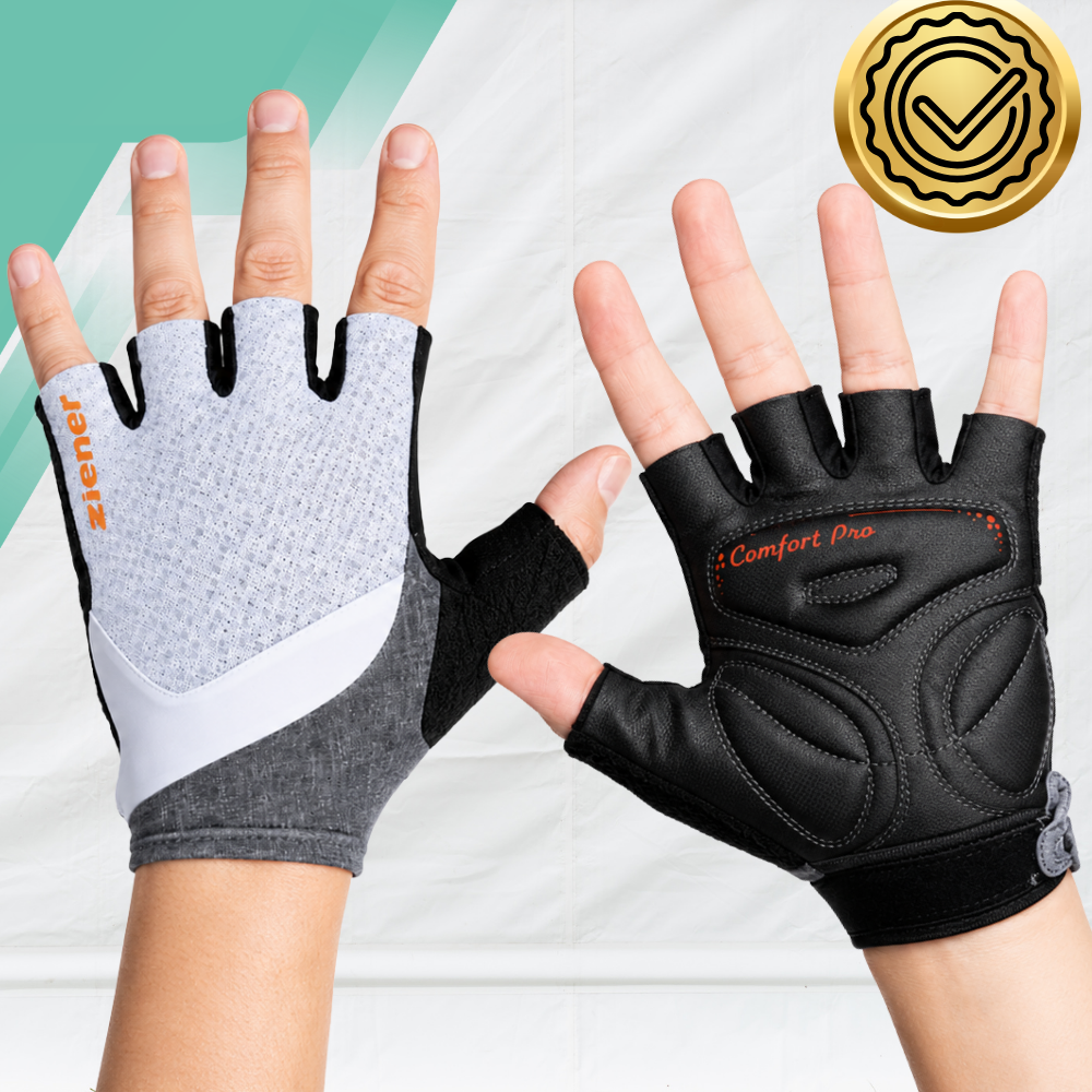 ZIENER Women\'s Fingerless Sports Gloves for Cycling and Fitness, Size 6.5