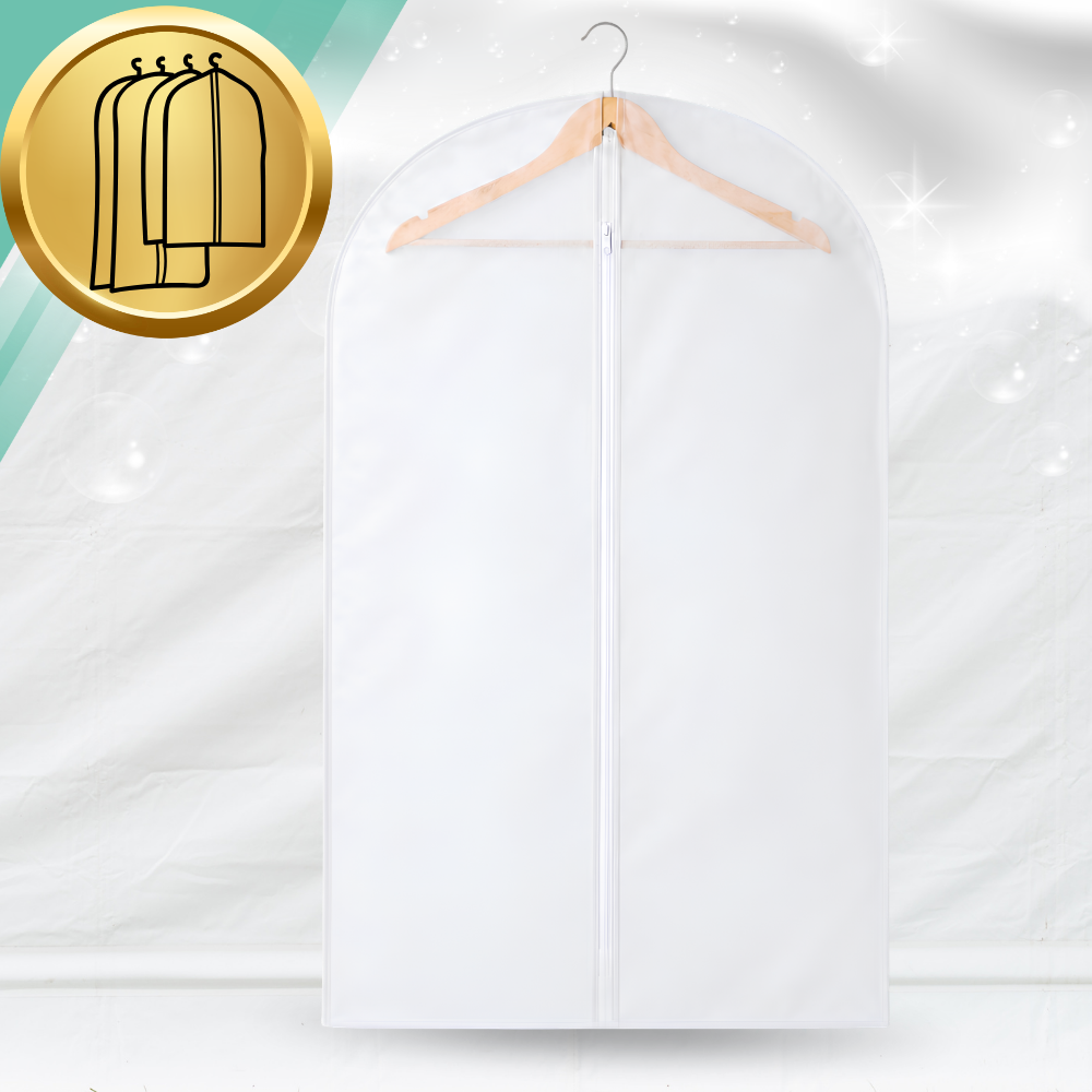 Protective Garment Covers for Wardrobe, 5 Pack, with Zipper, 120 x 60 cm