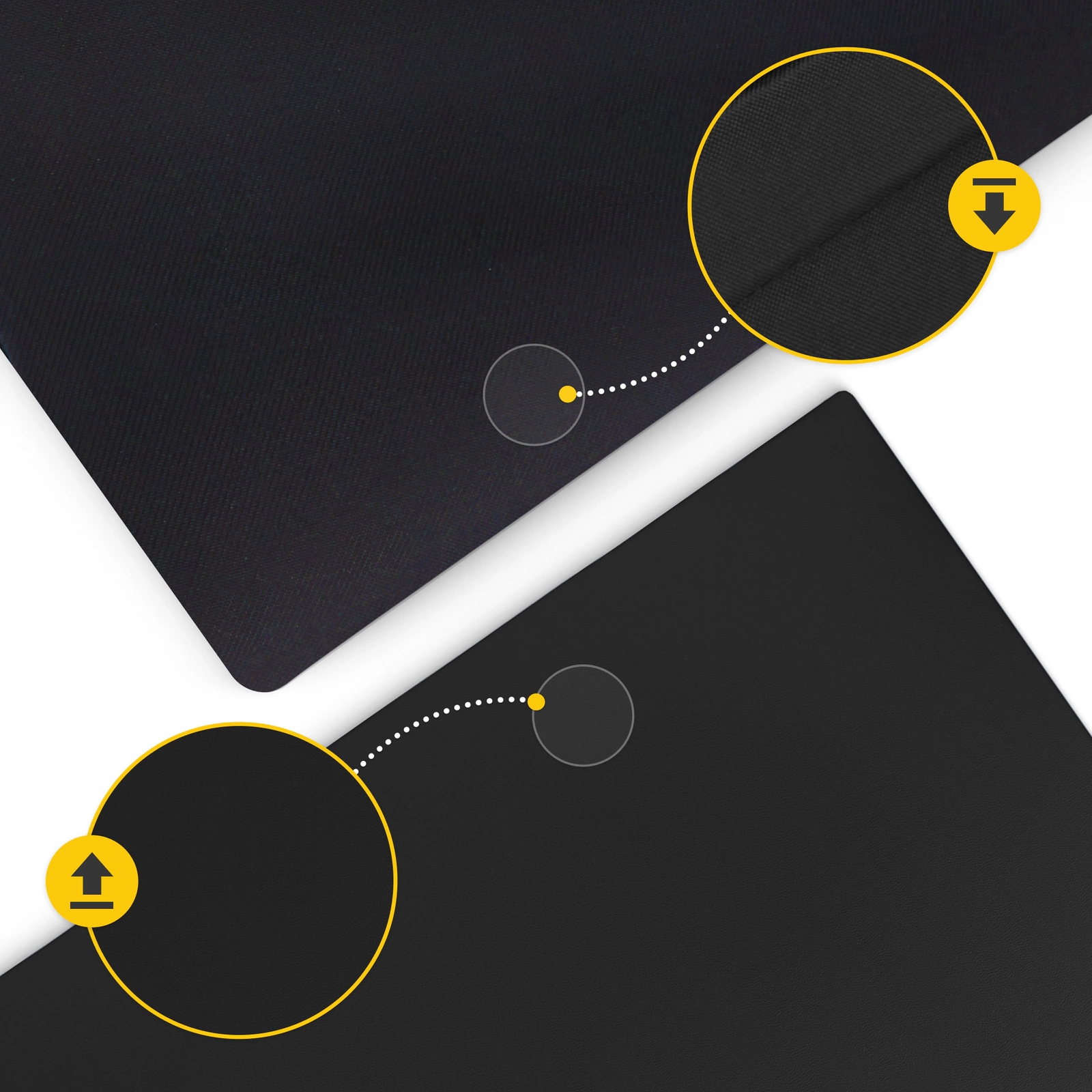 Folding Gymnastics Mat XL 4FIZJO, Black
