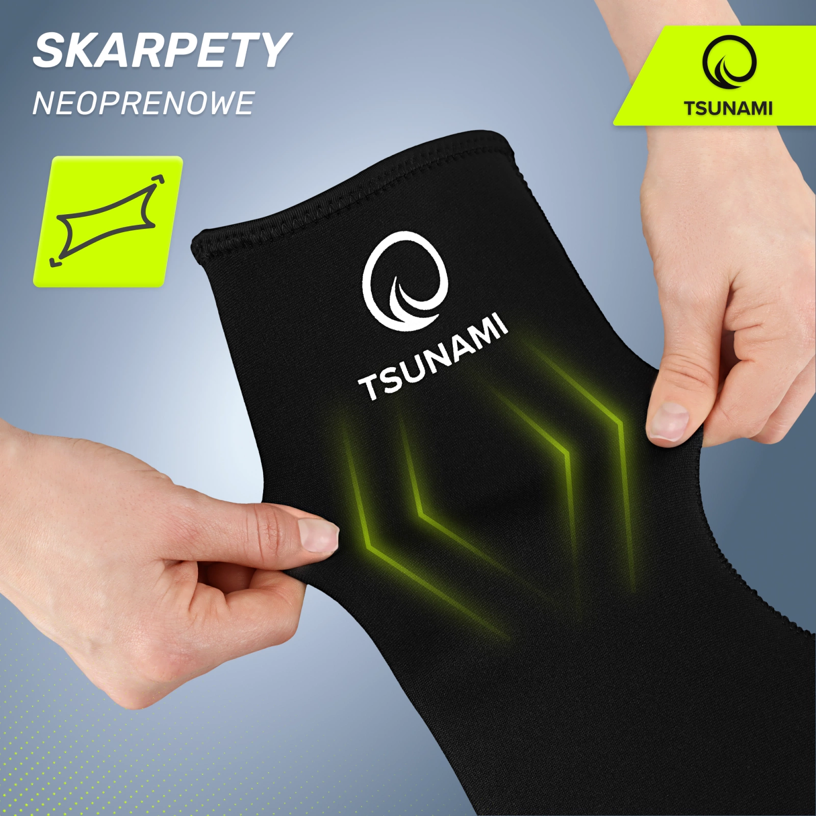 TSUNAMI 5 mm Neoprene Socks for Ice Swimming & Diving, Size 44/45, black