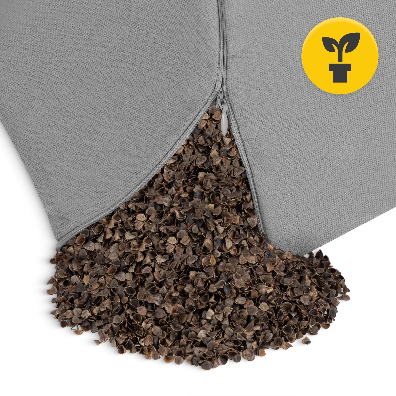 4Fizjo 709 Round ZAFU Meditation and Yoga Cushion, Grey