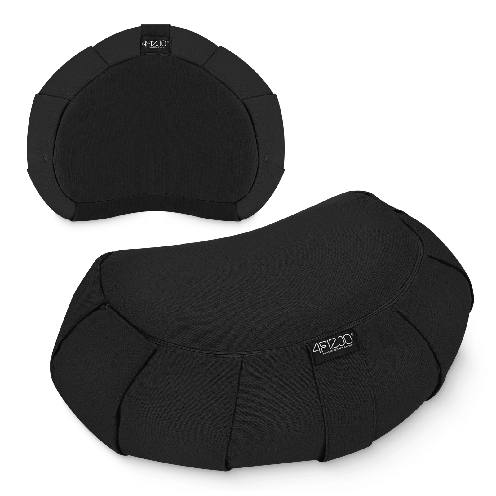 4Fizjo 711 ZAFU Crescent Meditation Cushion, Black