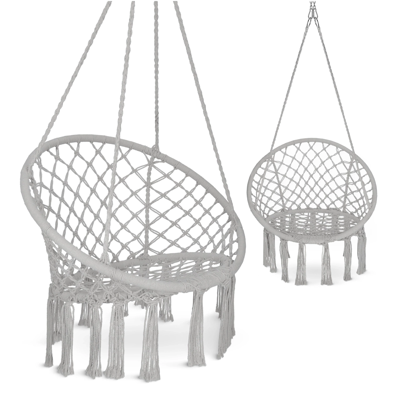 Boho Hanging Garden Chair Swing, grey