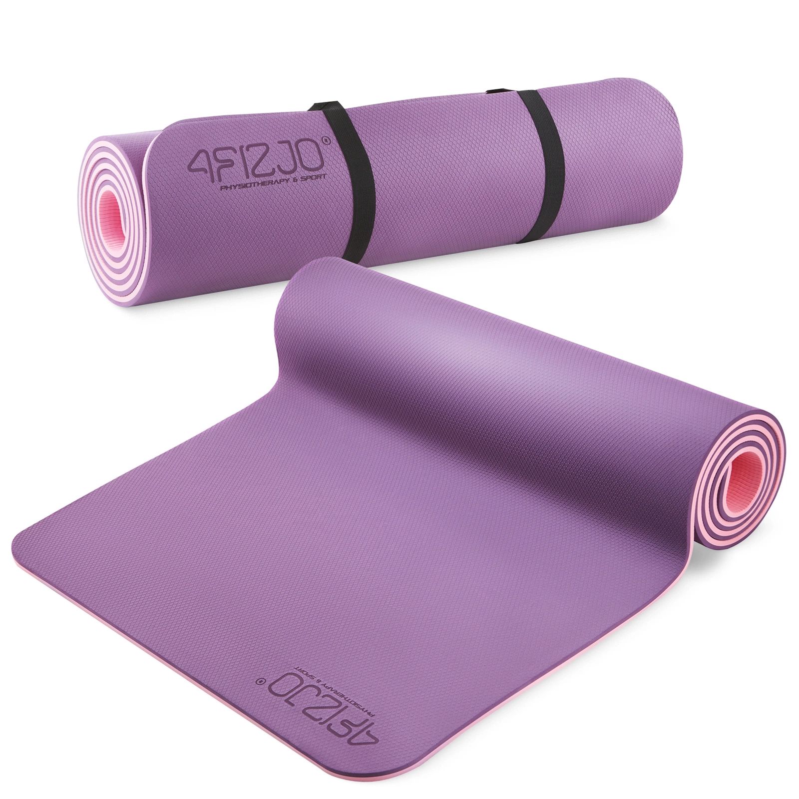 4Fizjo 996 Non-Slip Yoga and Exercise Mat TPE 1 cm, Purple