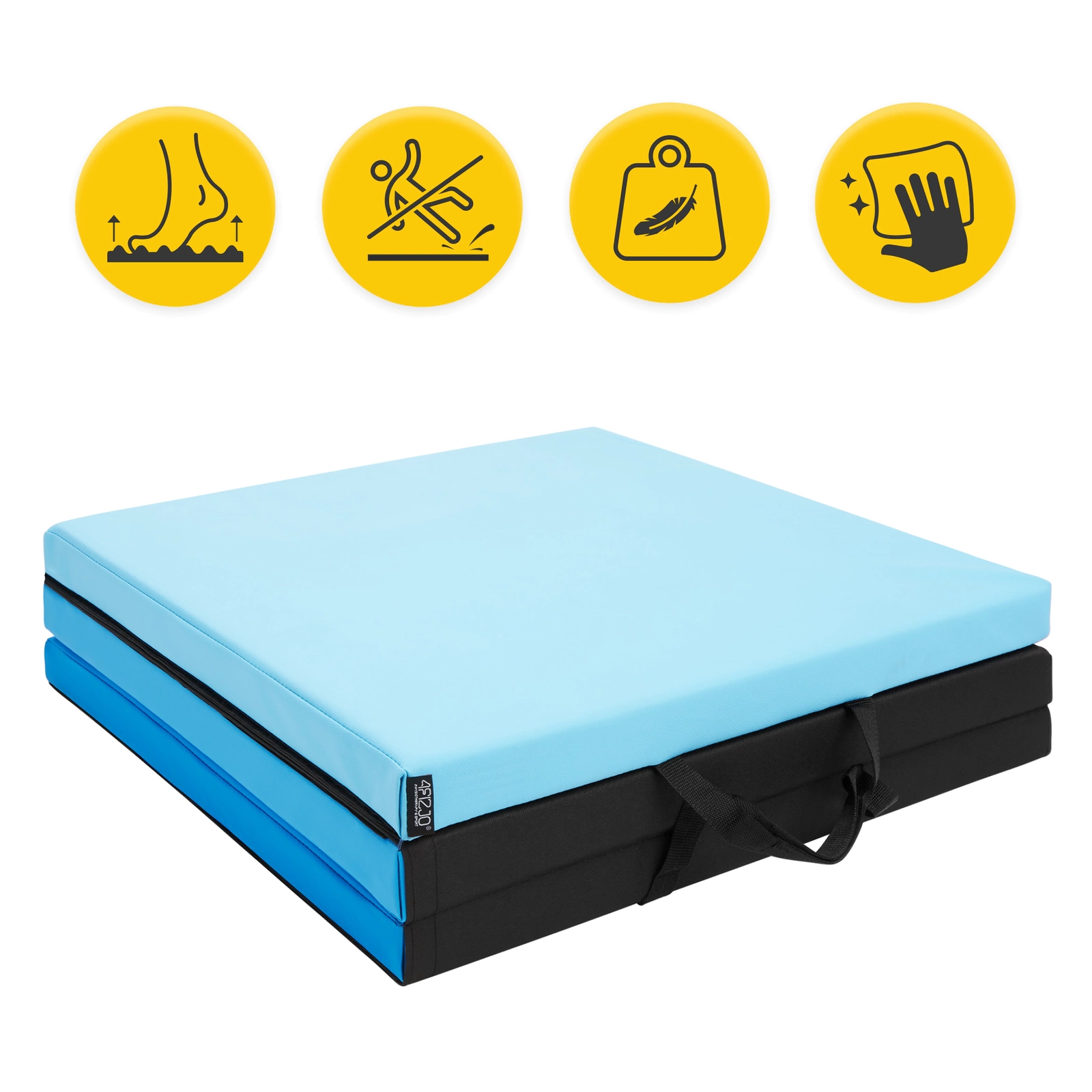 4Fizjo 1132 Folding Gymnastics Mat, Blue