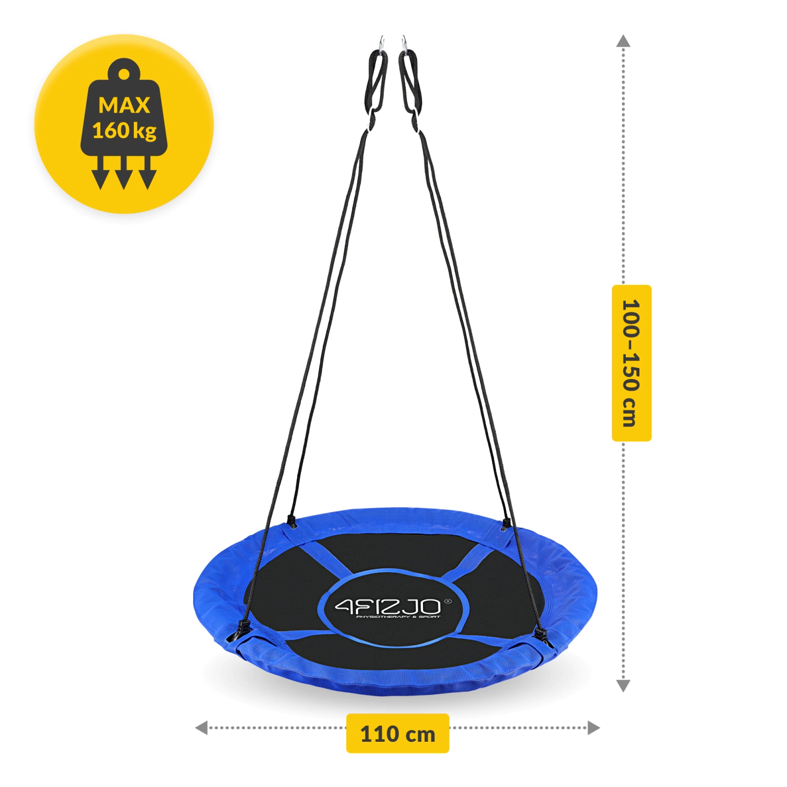 4Fizjo 701 Kids Garden Swing Bocianie Gniazdo XL 110 cm, Blue