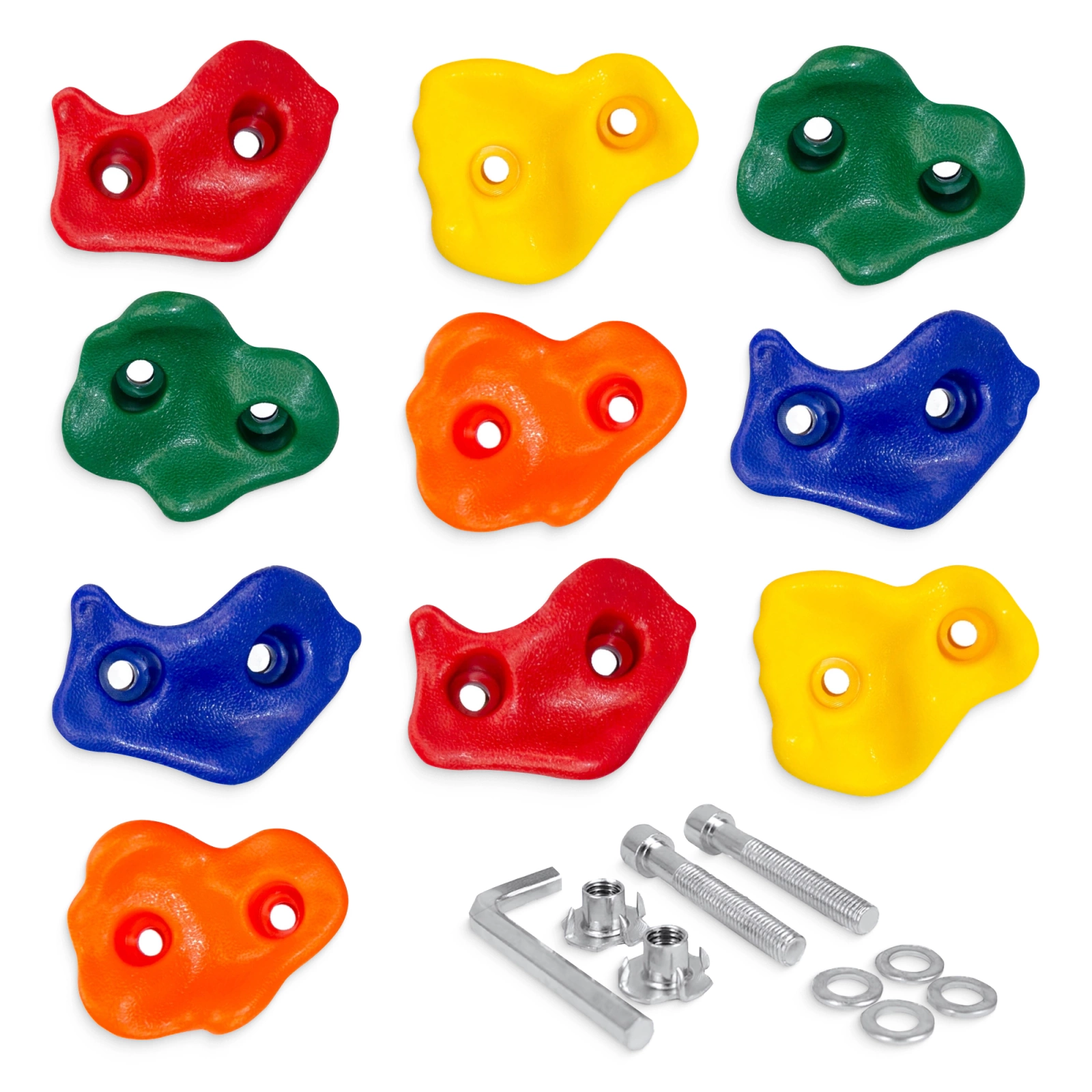 4FIZJO Kids Climbing Holds Set, 10 pcs, multicolour
