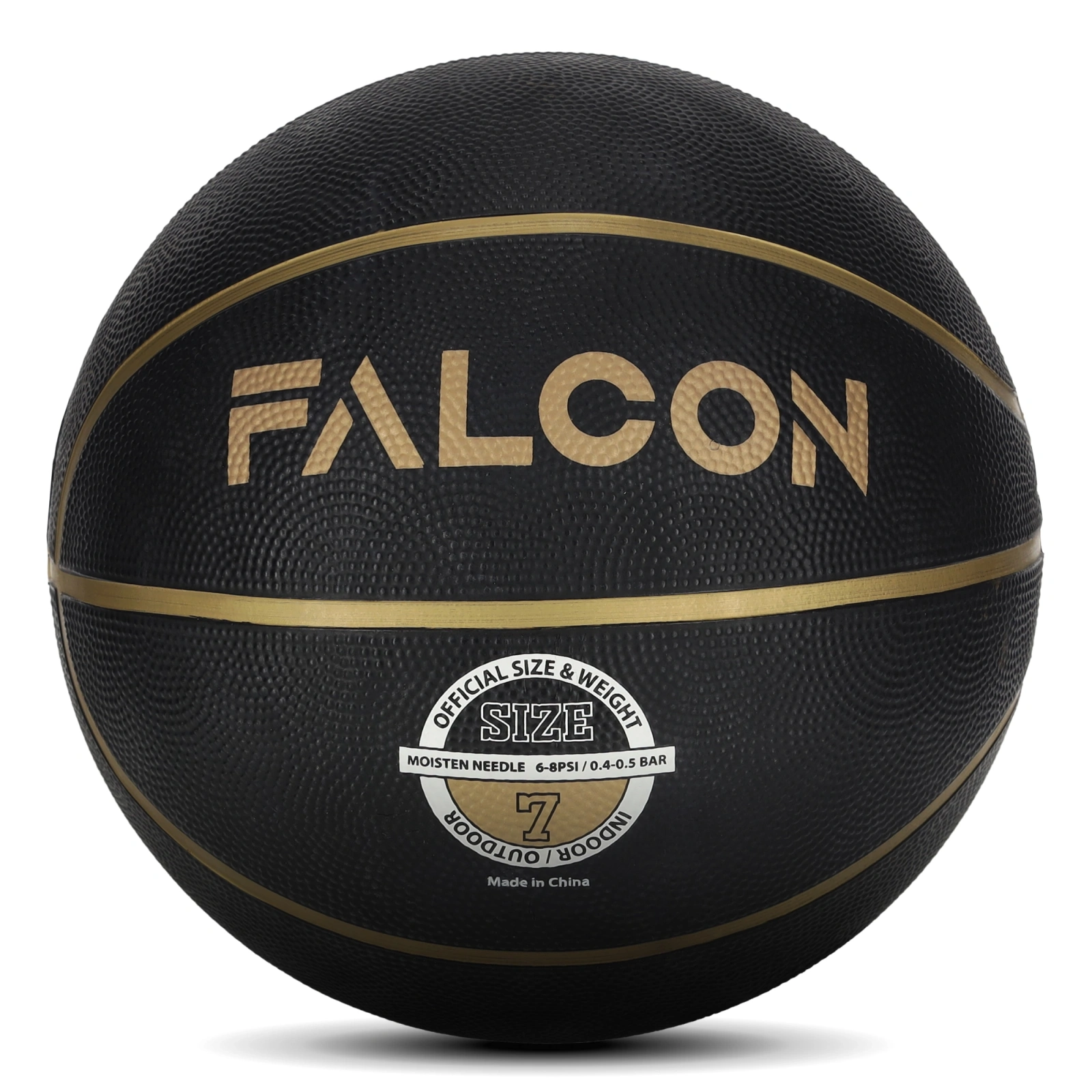 4Fizjo Falcon Basketball, Size 7, Black