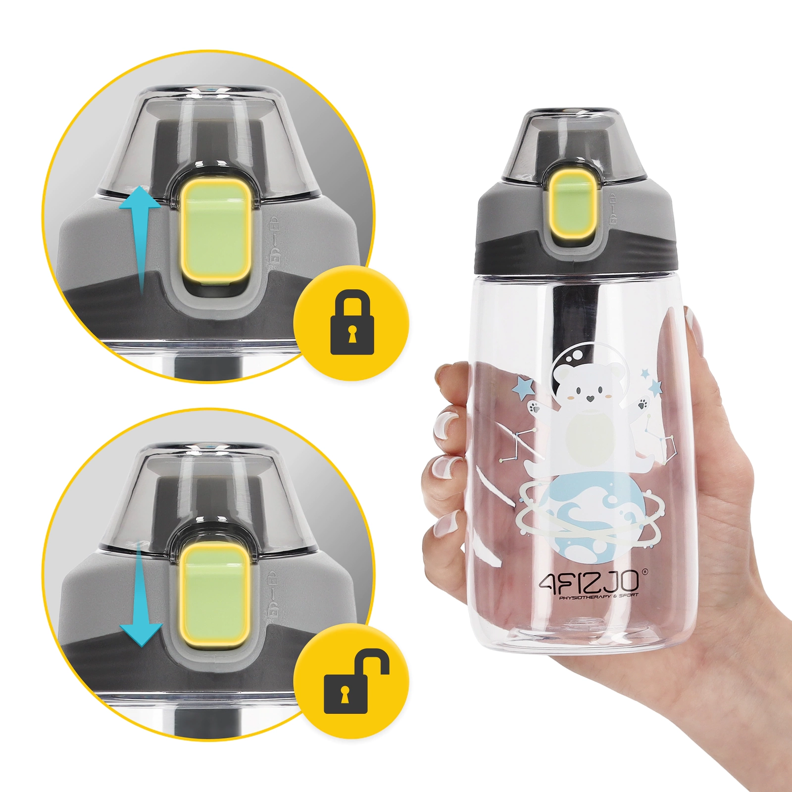 4Fizjo bērnu ūdens pudele Lācītis, 500 ml