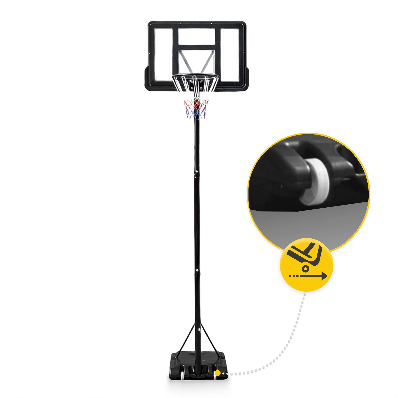 4Fizjo Falcon Shooter brīvi stāvošs basketbola grozs, regulējams