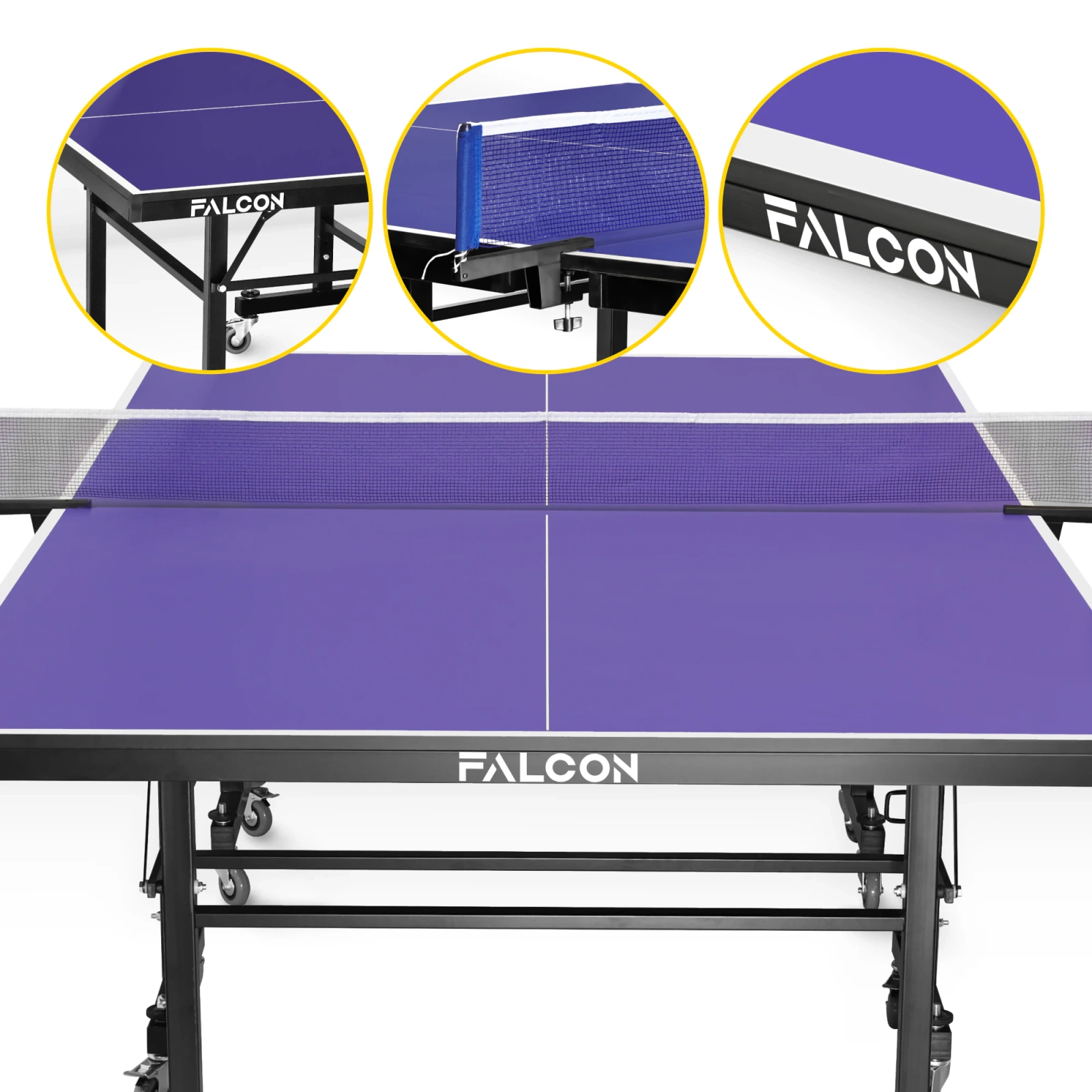 VECTOR+ FALCON Folding Indoor Ping Pong Table, Navy Blue