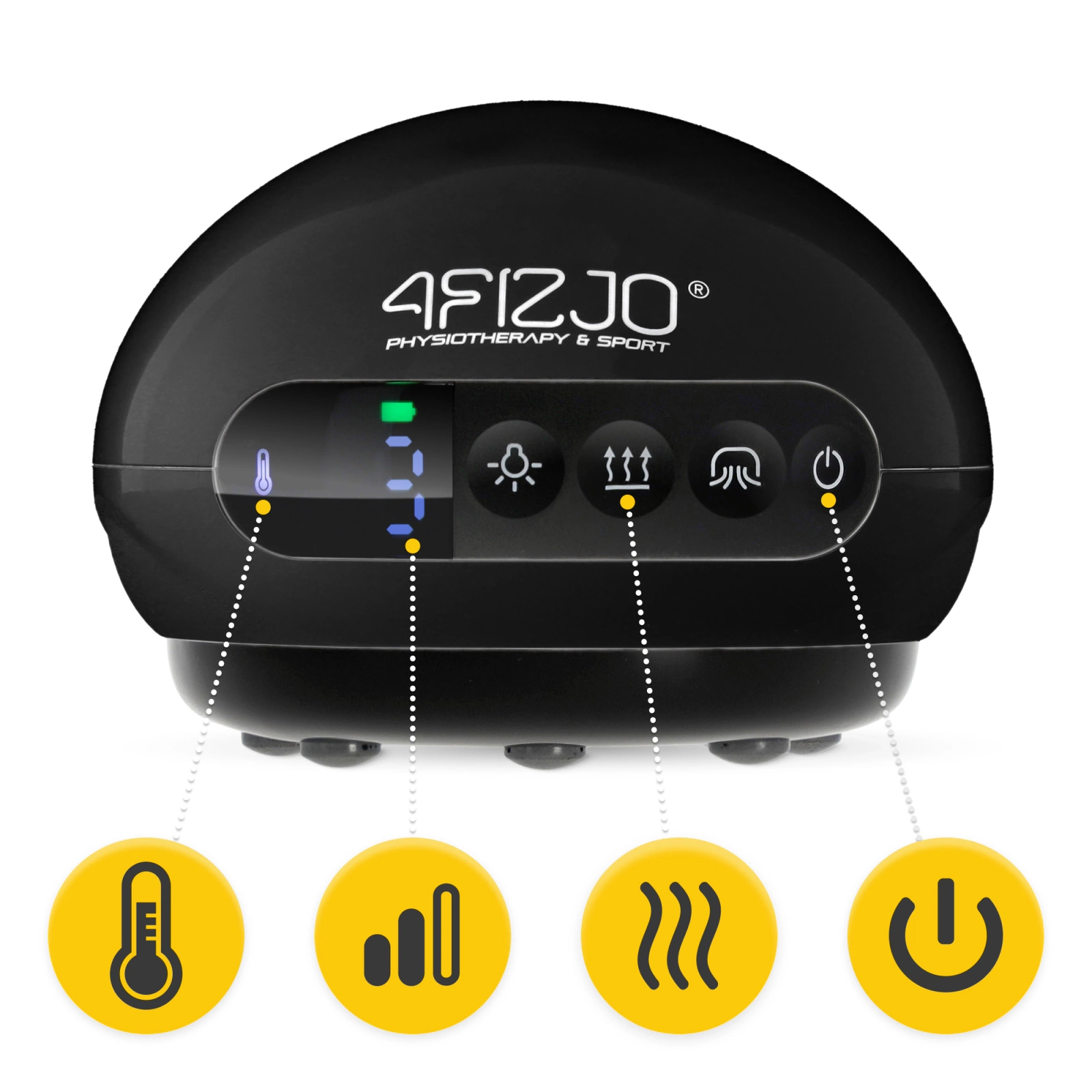 4Fizjo 1055 elektriskā masāžas banka, melna