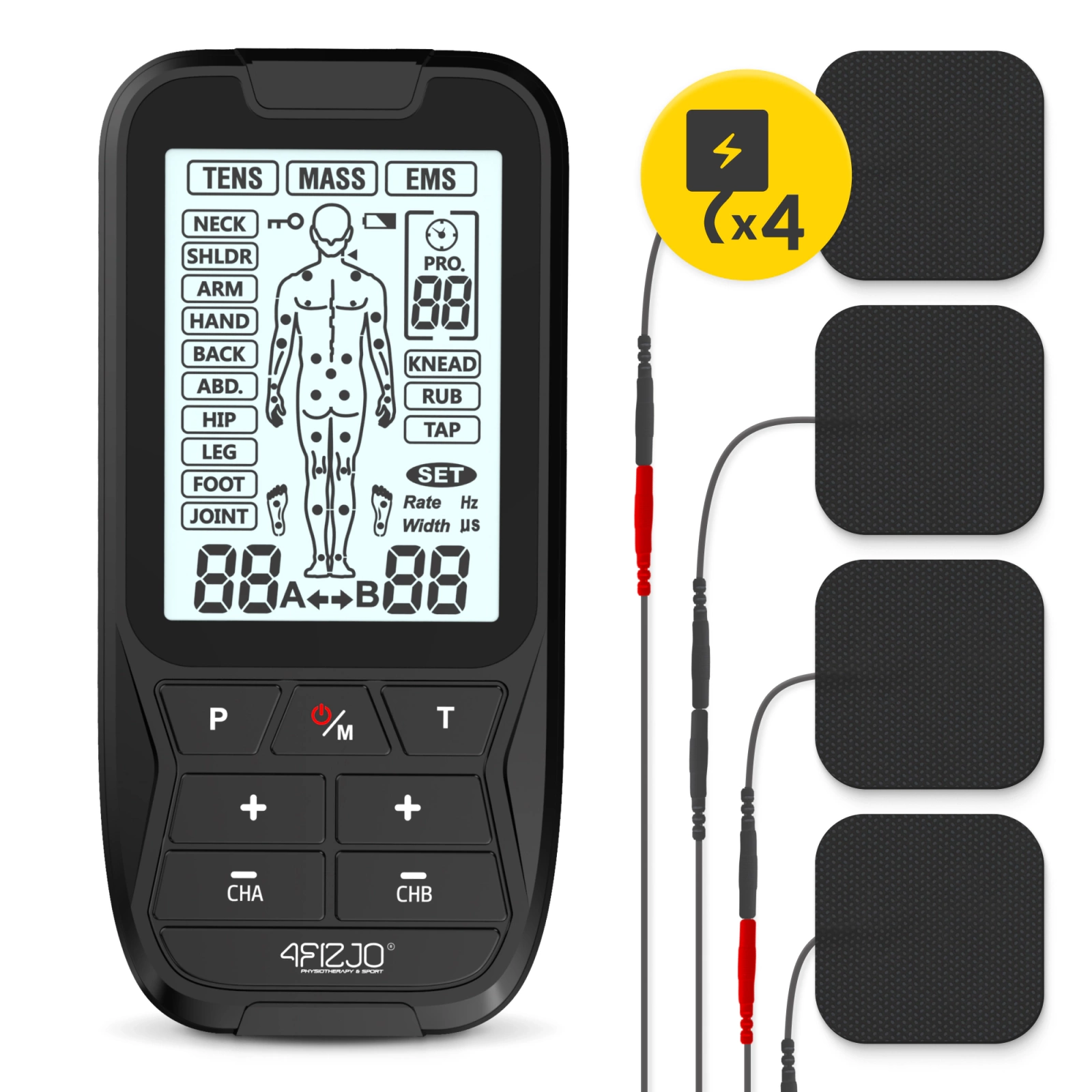 4Fizjo 1333 Combo LITE Wireless Electrostimulator TENS / EMS