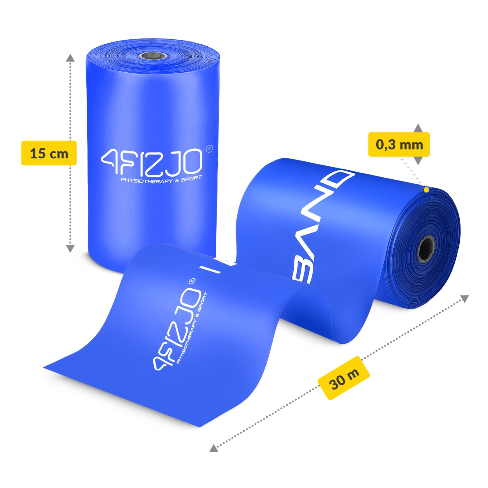 4Fizjo Flat Band Rehabilitation Band 9-11 kg 30 m, Blue