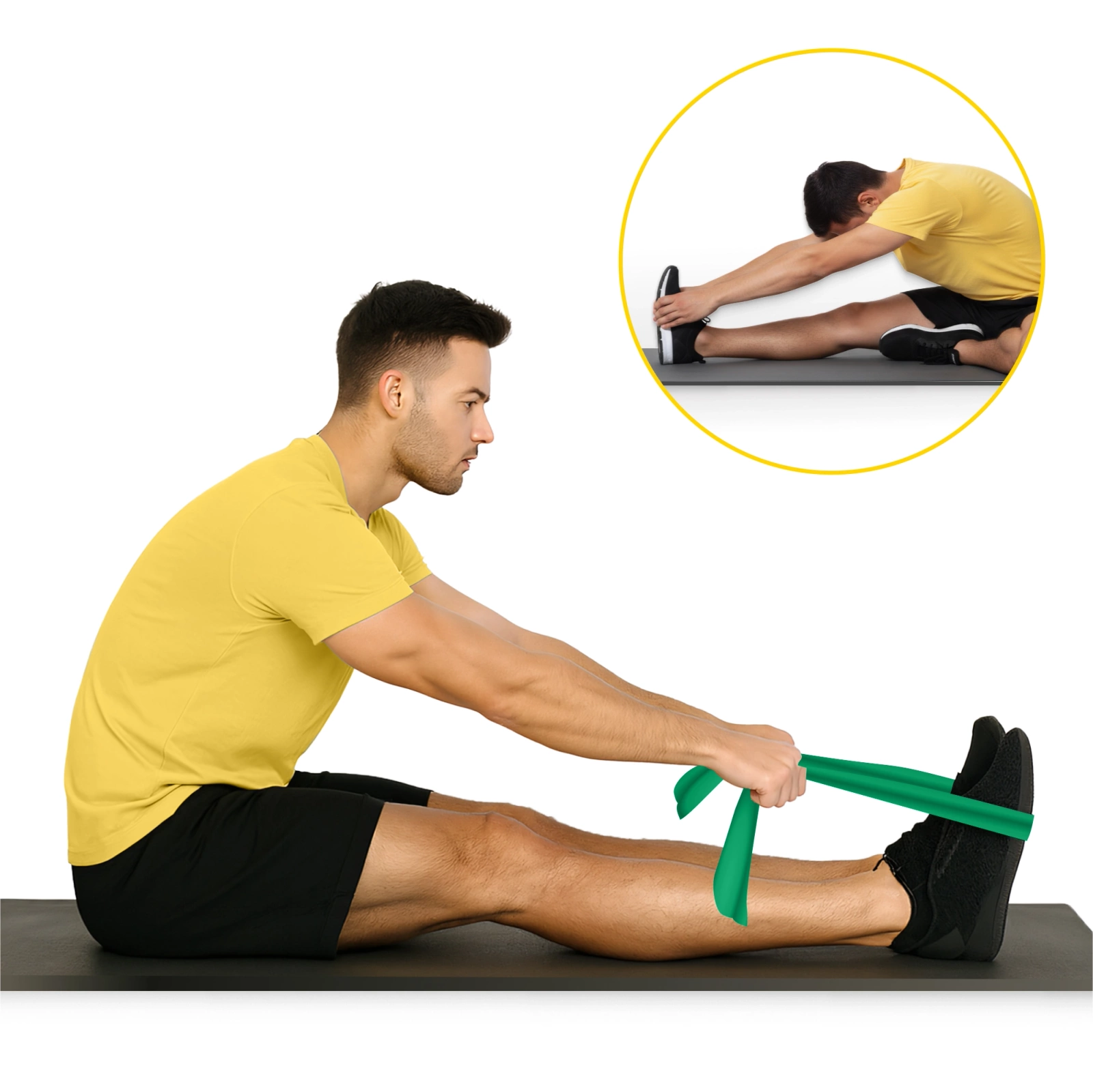 4Fizjo FLAT BAND Rehabilitation Resistance Band 5-8 kg, 30 m, Green