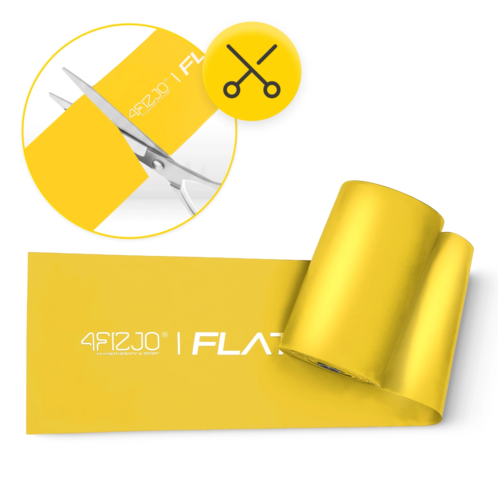 4Fizjo Flat Band Rehabilitation Band 1-2 kg 30 m, Yellow