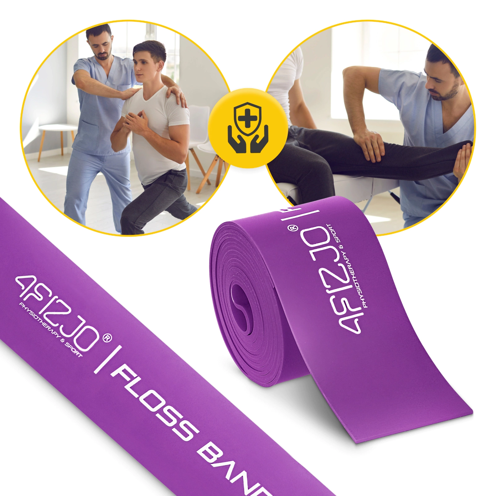 Лента для флоссинга Floss Band 4FIZJO для реабилитации 1 мм, фиолетовая