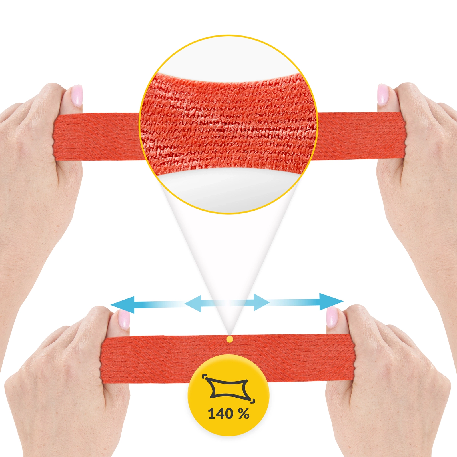 4Fizjo 1093 Kinesiology Tape 5 cm x 5 m, Red