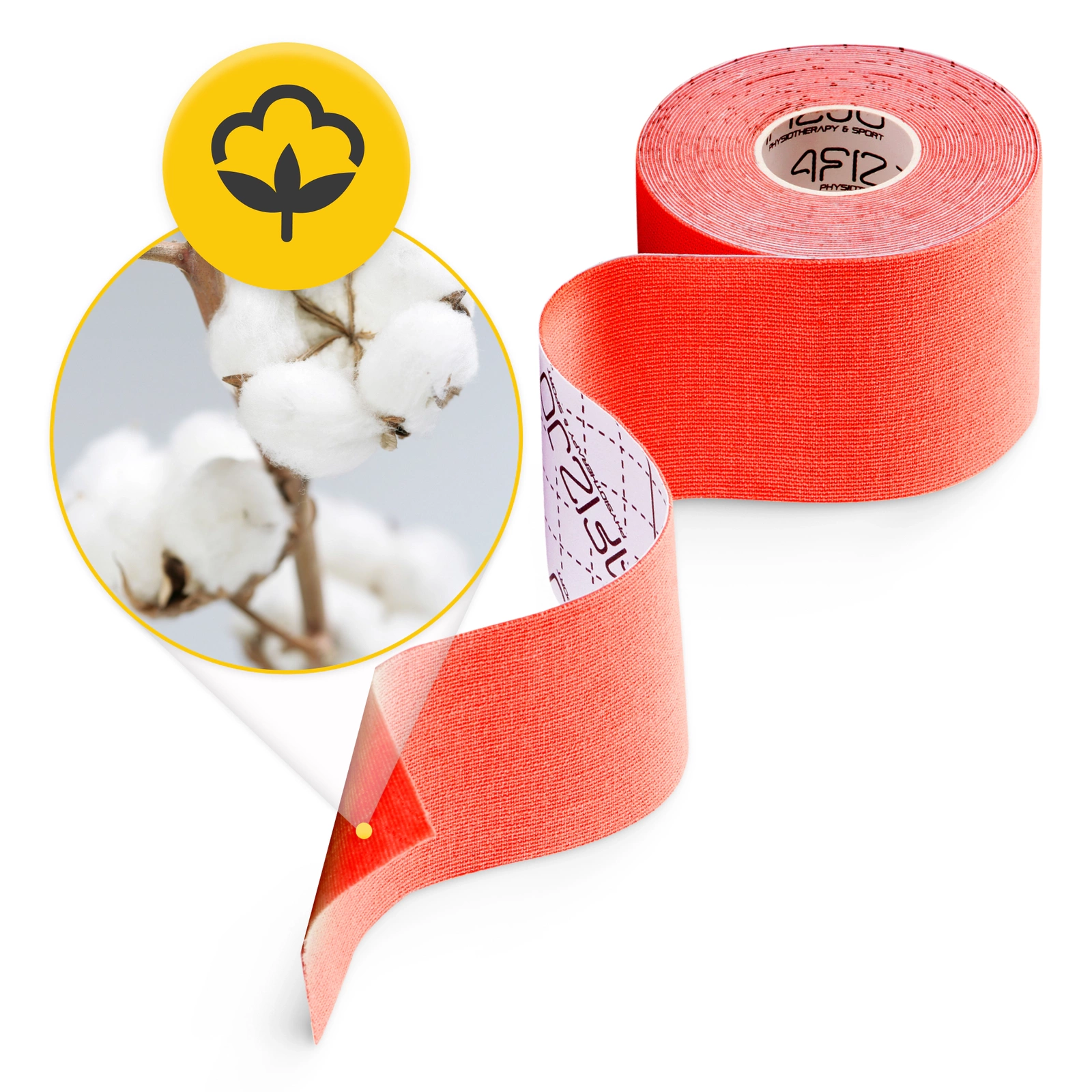 4Fizjo 1093 Kinesiology Tape 5 cm x 5 m, Red
