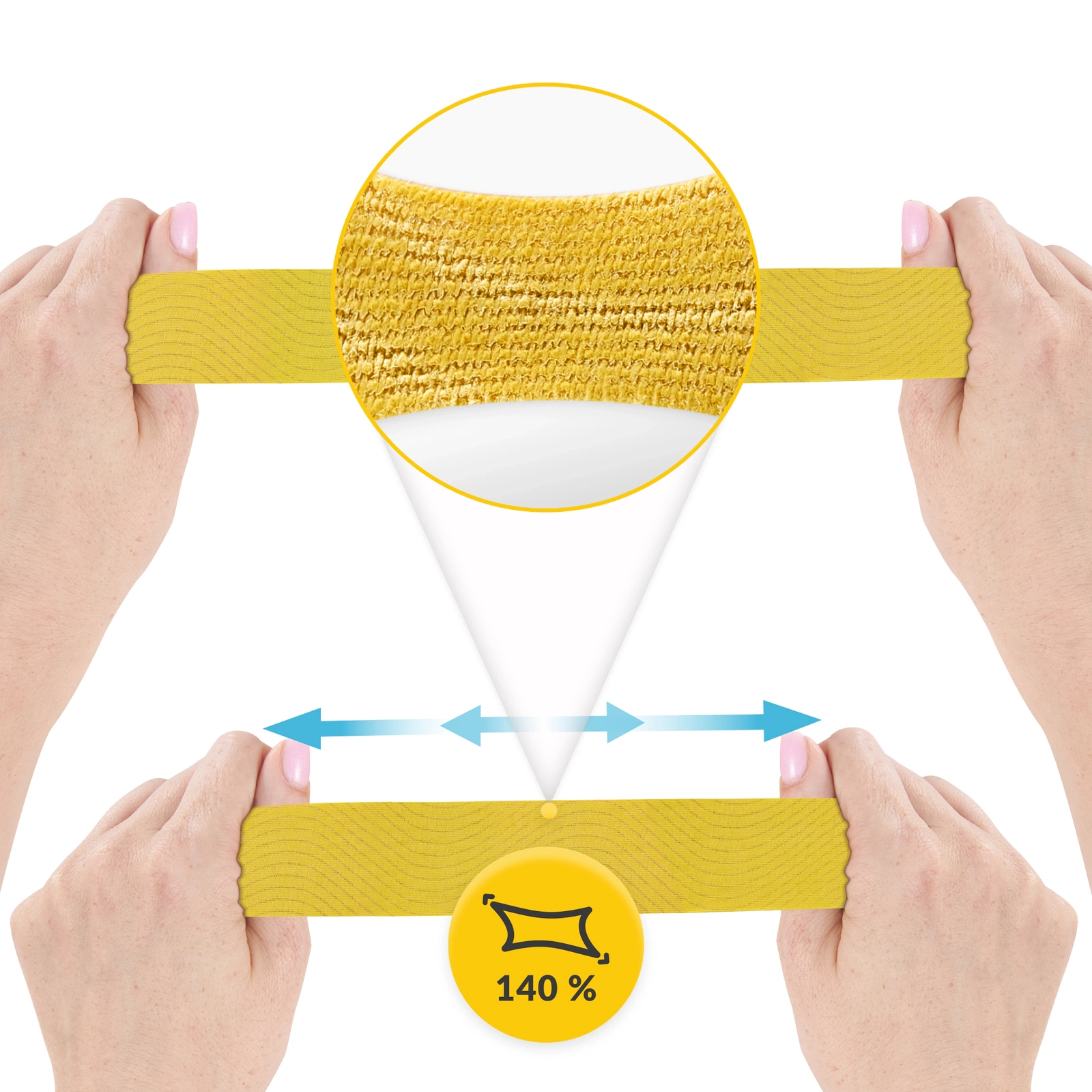 4Fizjo Kinesiology Tape 5cm x 5m, Yellow