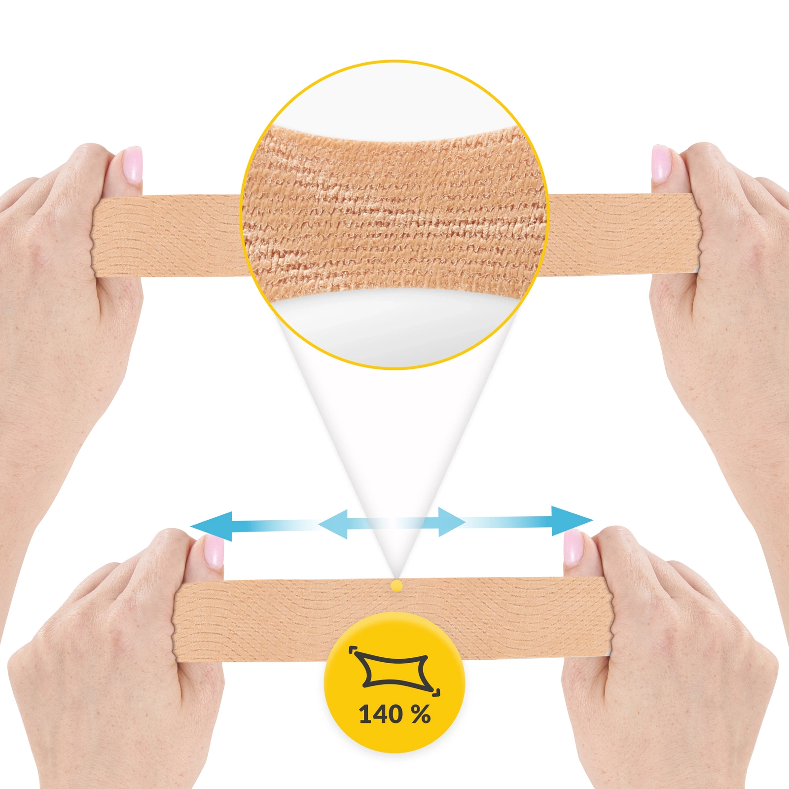 4Fizjo Kinesiology Tape 7.5 cm x 5 m, Beige