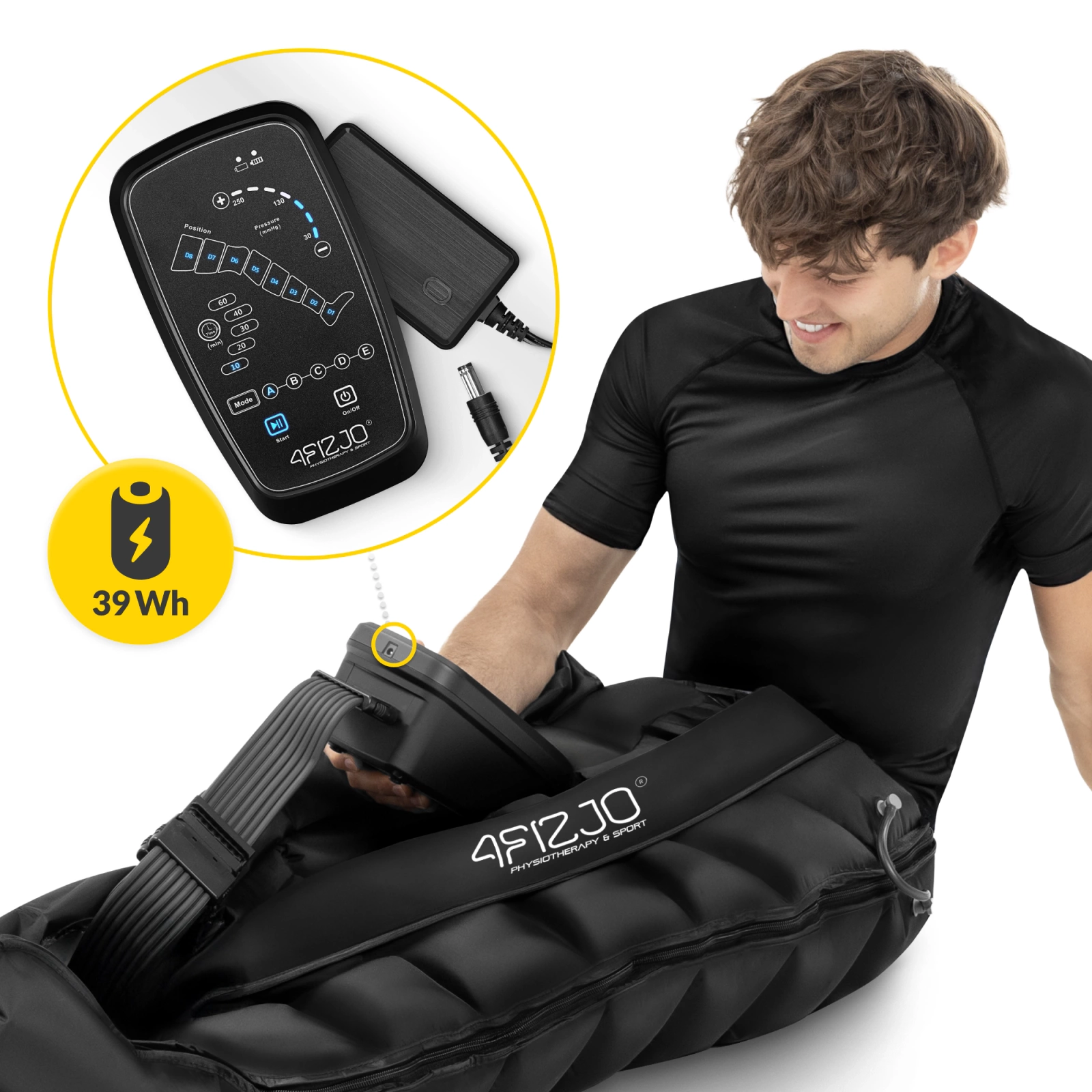 4Fizjo 683 Lymphatic Drainage Device Air Compression Therapy System PRO C8, Universal Size
