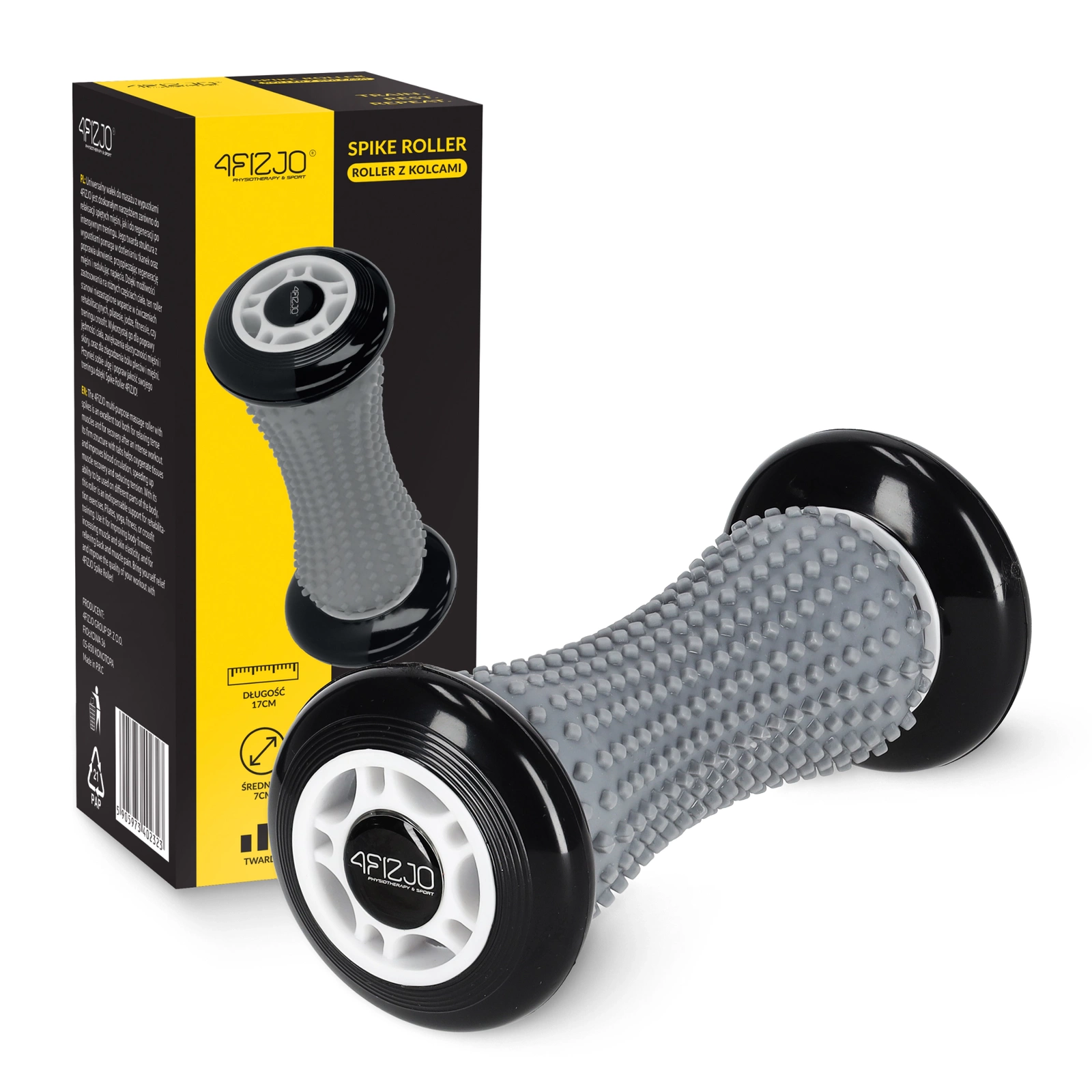 Spiky Massage Roller for Deep Tissue SPIKE ROLLER, Grey