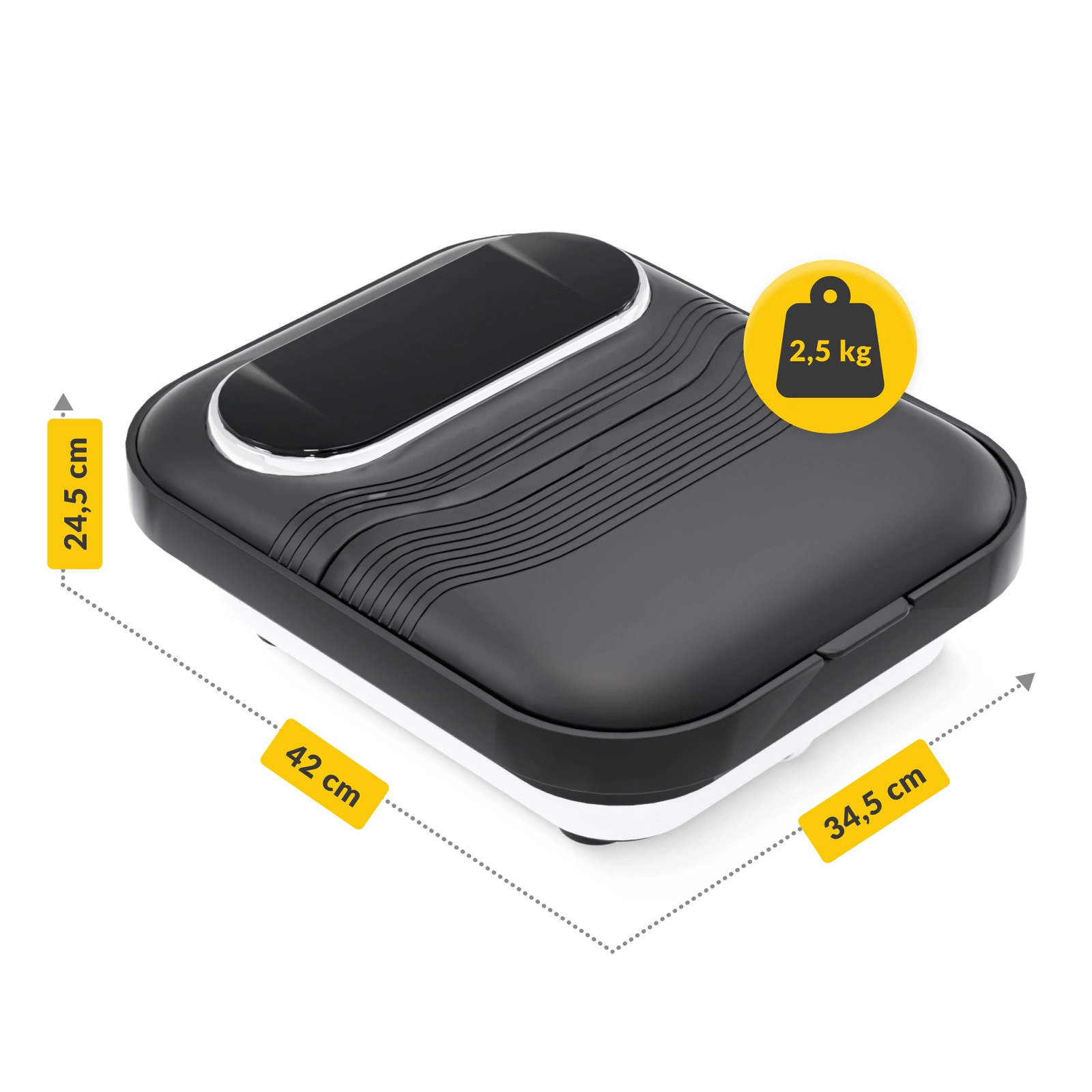 4Fizjo EVO+ Foldable Water Foot Massager, 500W, Black