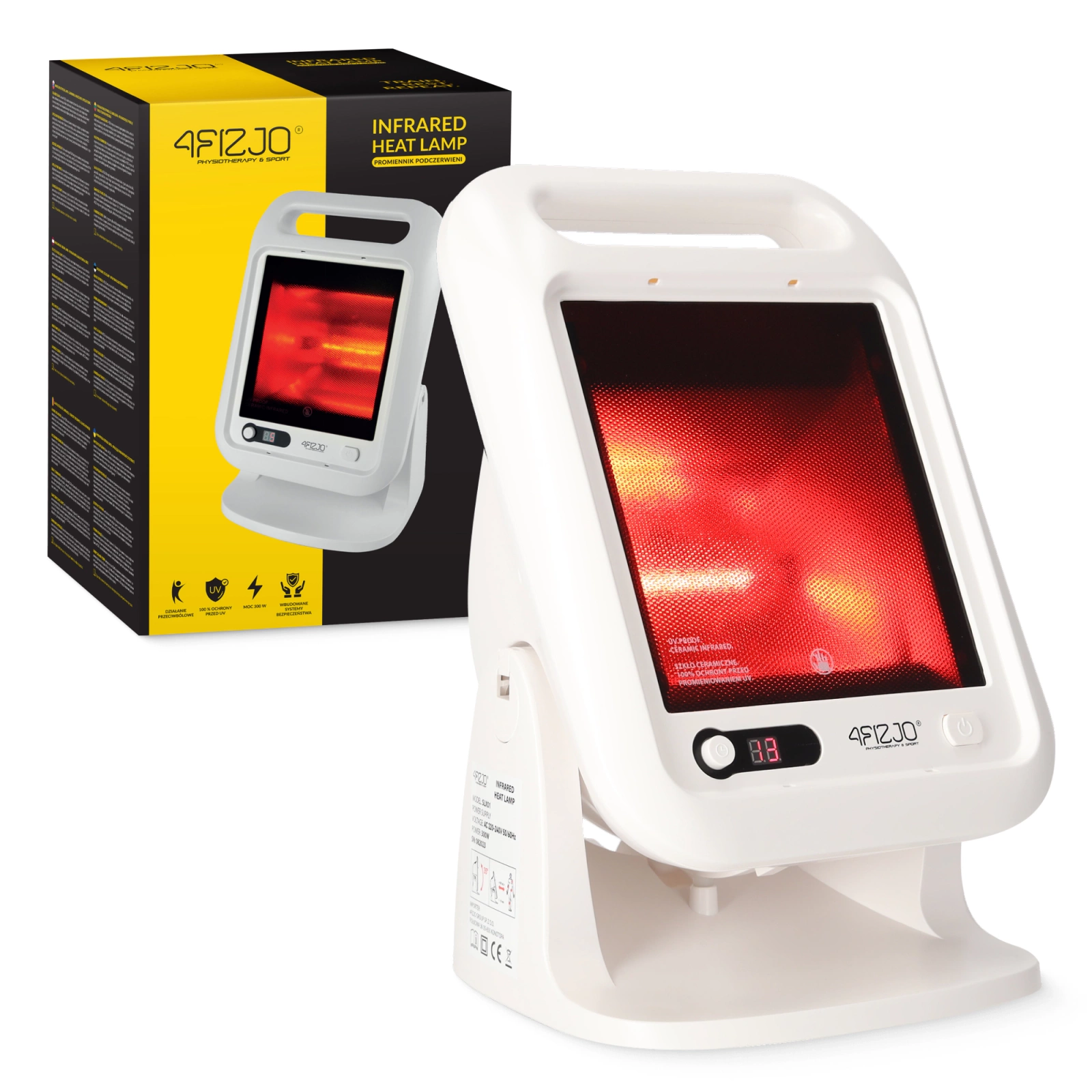 4Fizjo 1161 Sollux Infrared Light Therapy Lamp, 300W