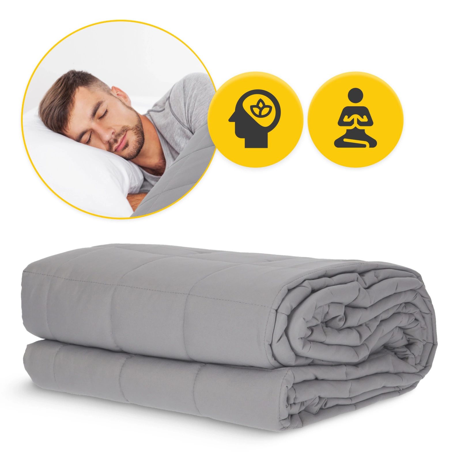 4Fizjo 1142 Sensorā smaguma sega, 9 kg, 150 x 200 cm, Pelēka